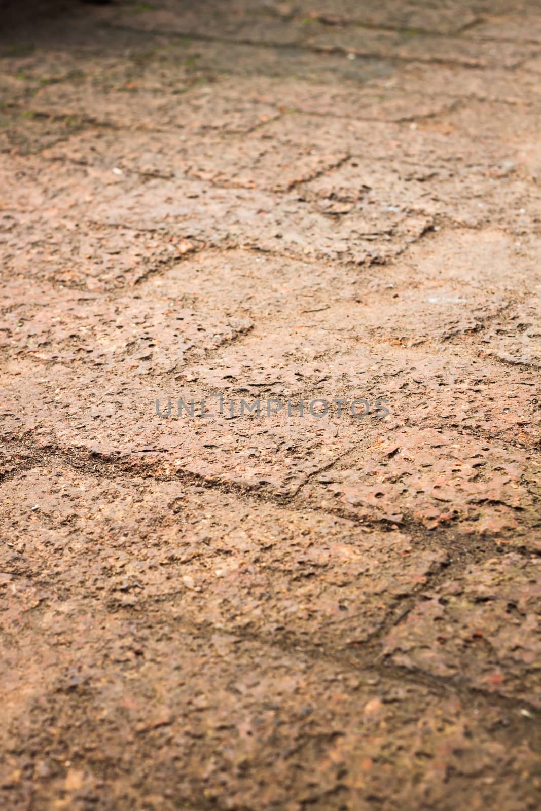 The pattern of laterite walkway in the park, stock photo