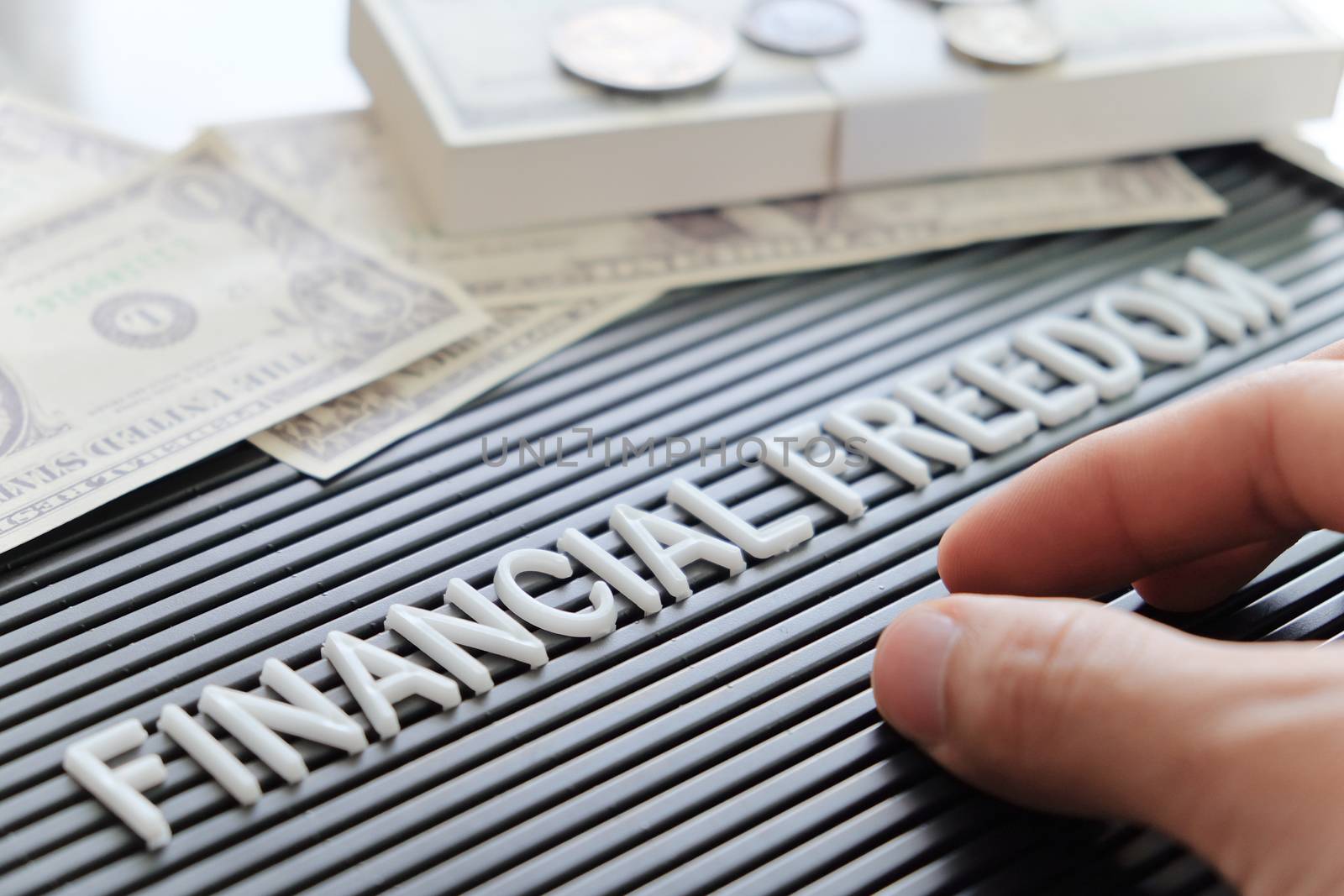 financial freedom concept background