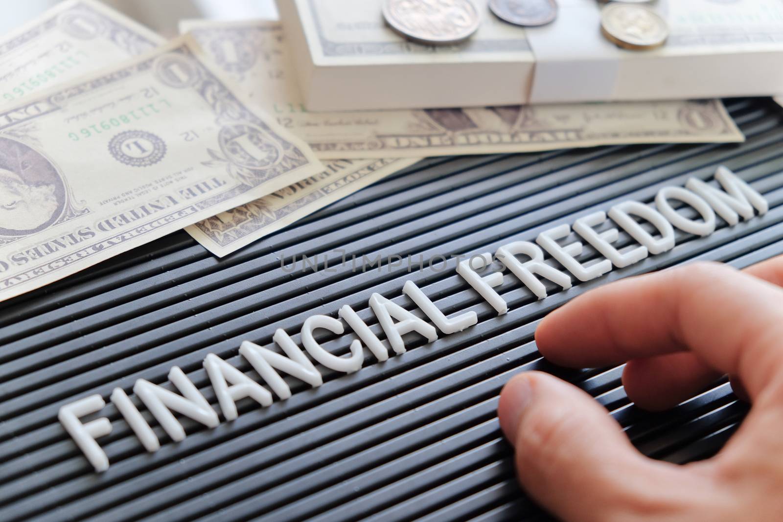 financial freedom concept background