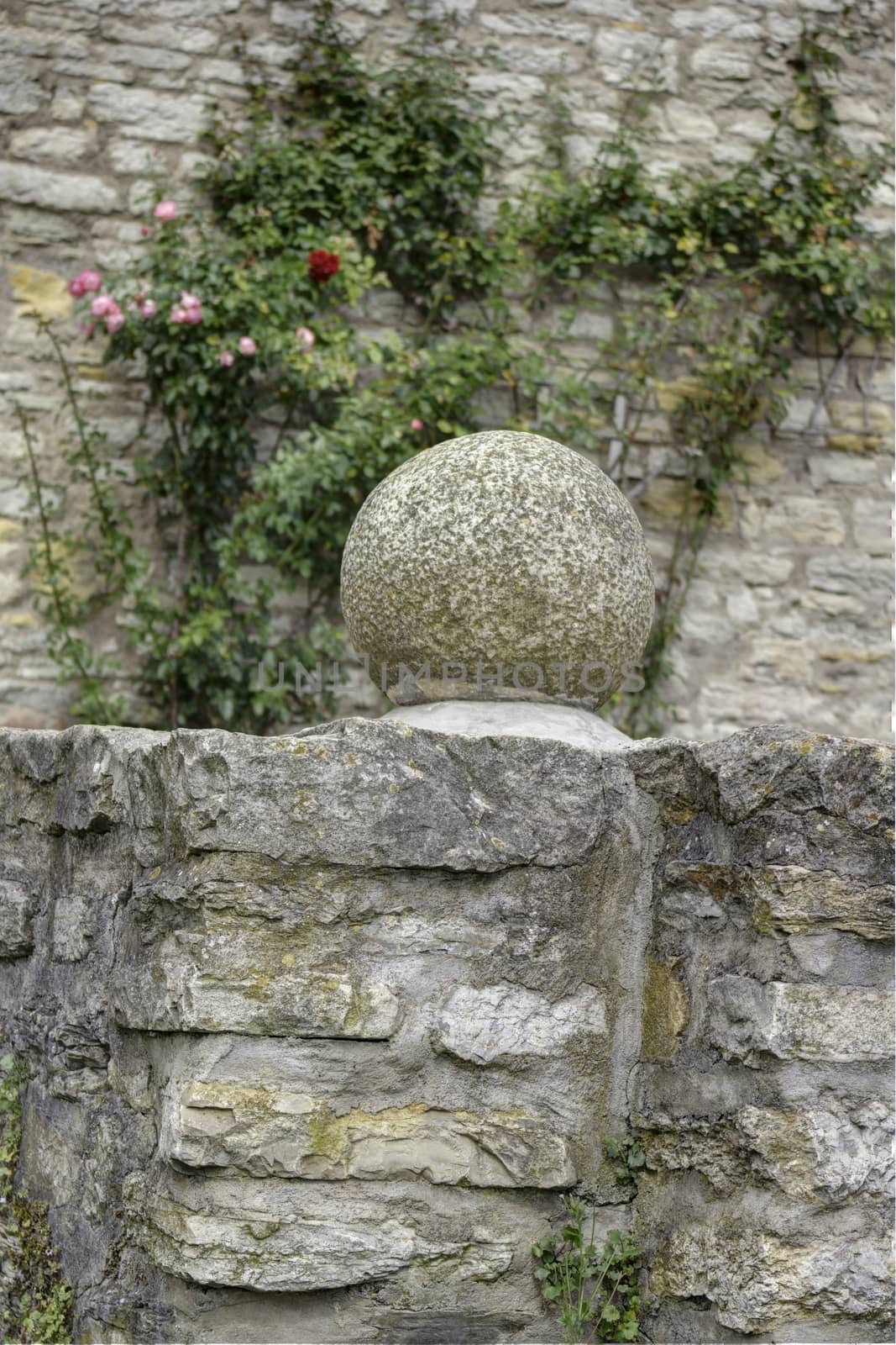 Stone Sphere Decor in The Heldenburg Castle, Burg Salzderhelden, Germany by gstalker