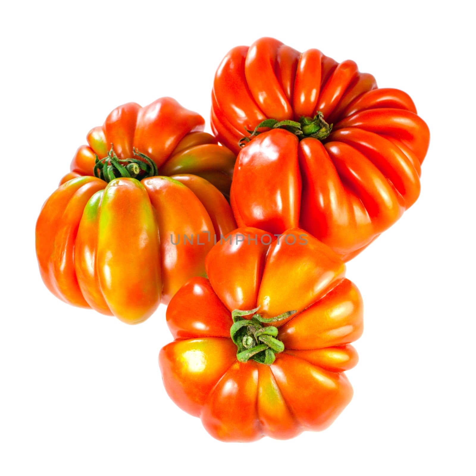 costoluto genovese tomato, isolated on white background by uvisni