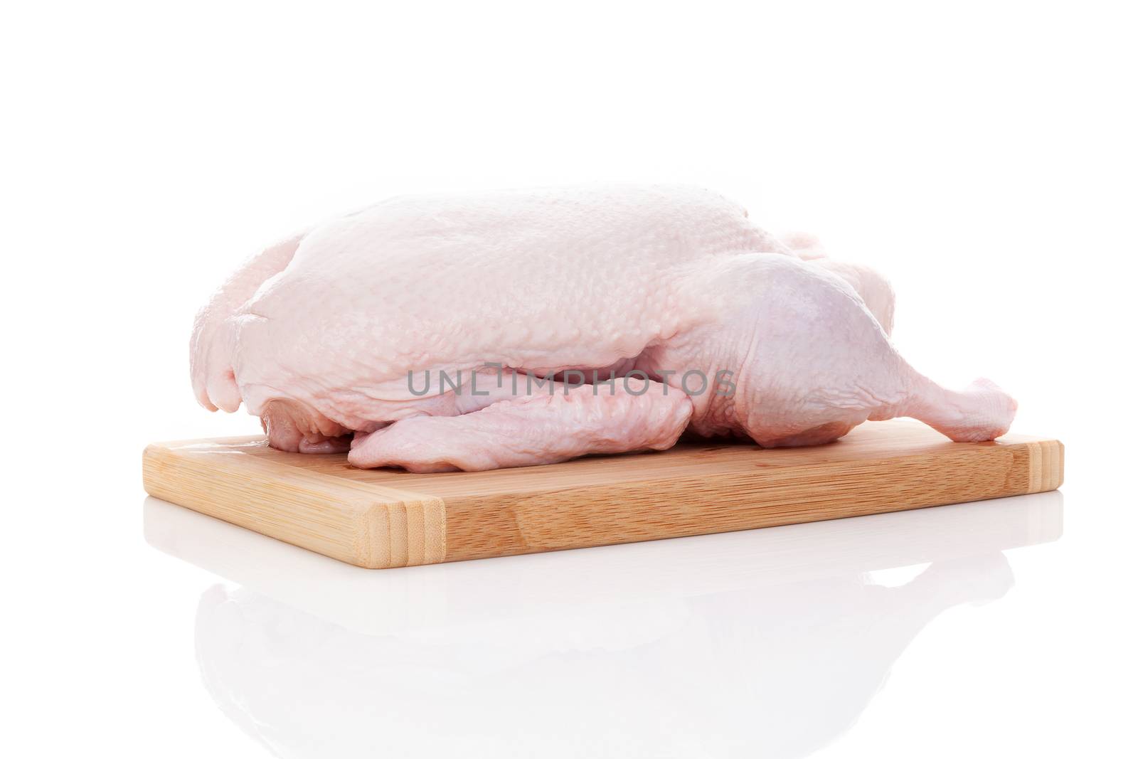 Fresh raw duck isolated on white background. Culinary cooking.