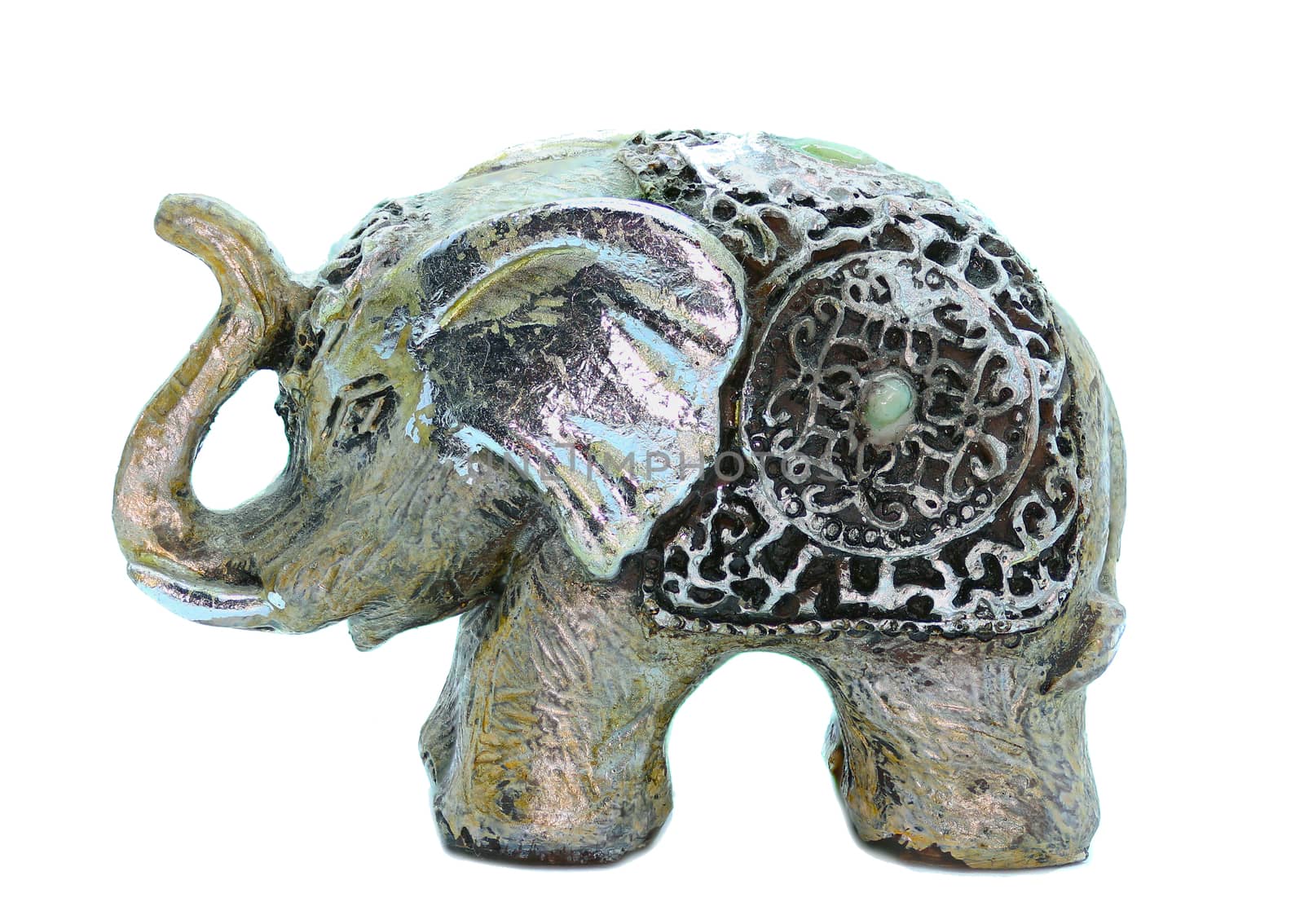 Elephant Figure on a white background