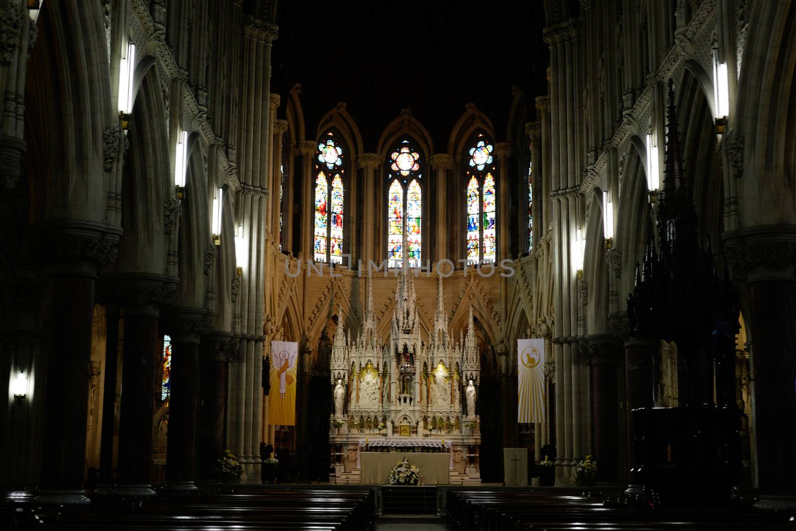 interior of St Colman's Cathedral in cobh county cork ireland