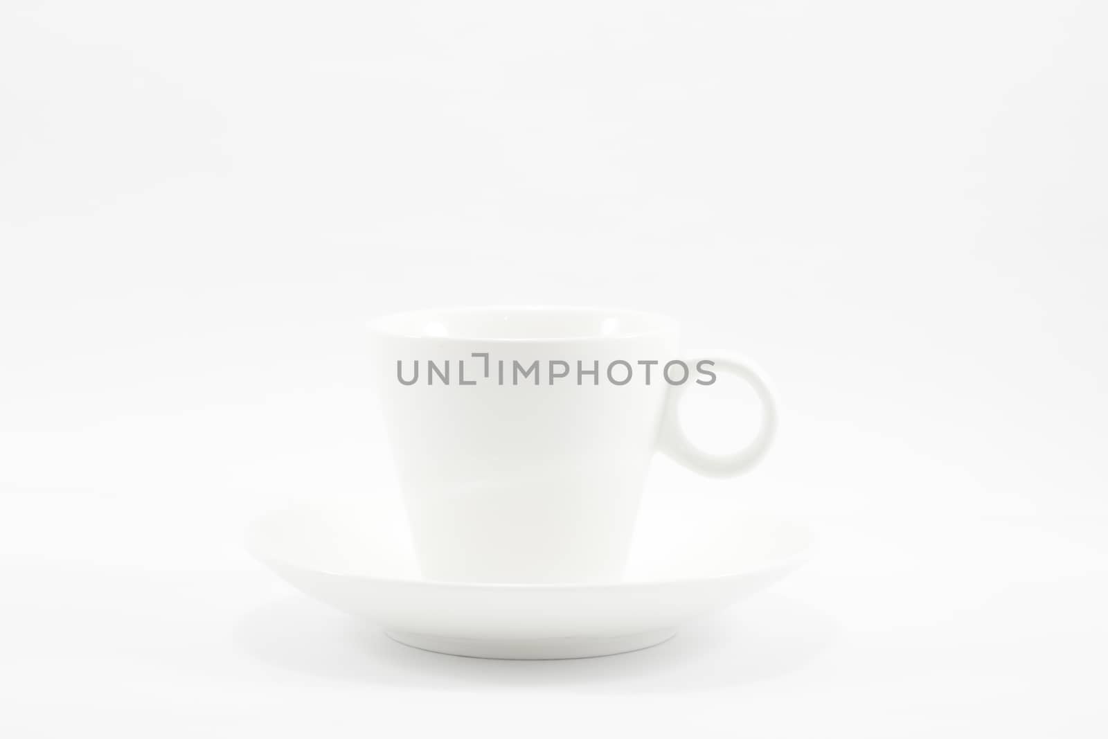 White coffee cup isolated on white background, stock photo