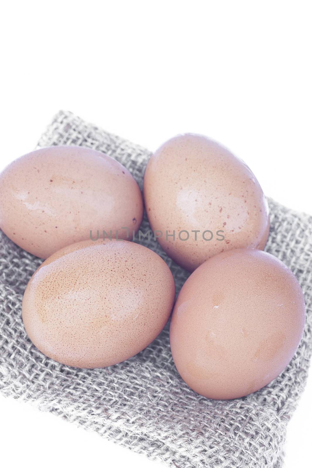 Eggs isolated on white background by punsayaporn