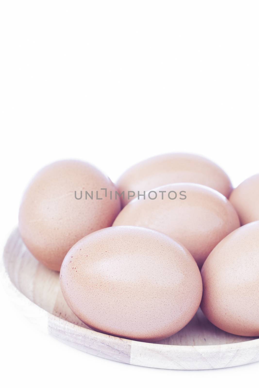 Eggs isolated on white background, stock photo