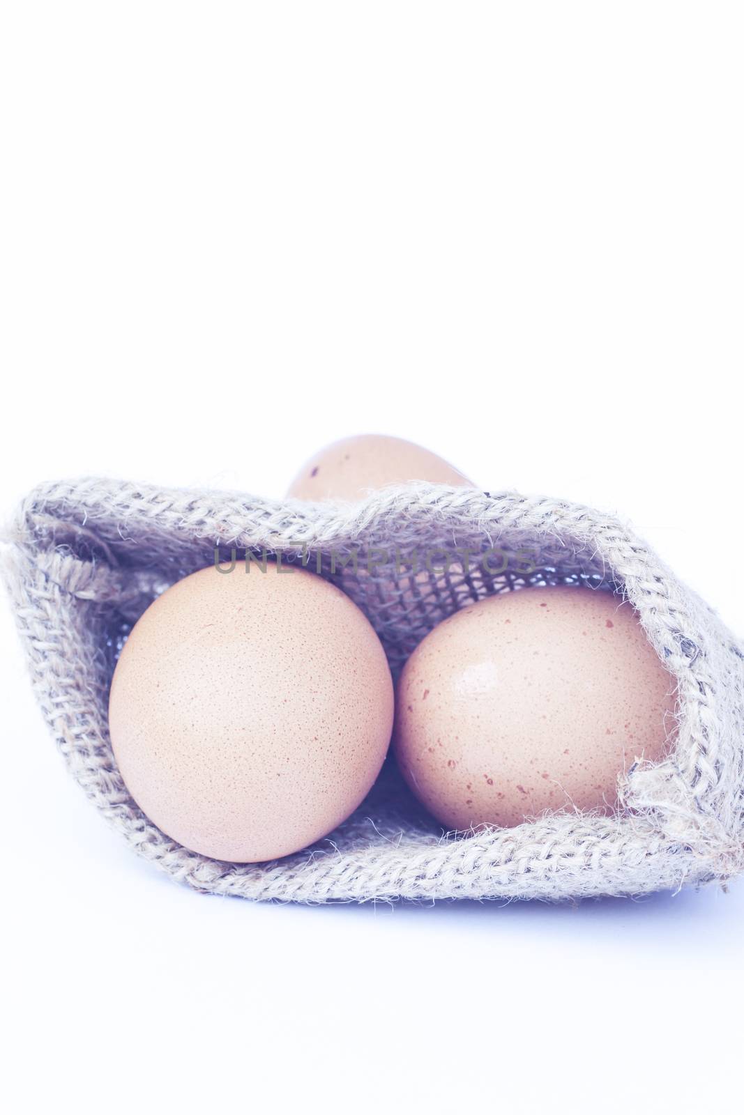 Eggs isolated on white background by punsayaporn