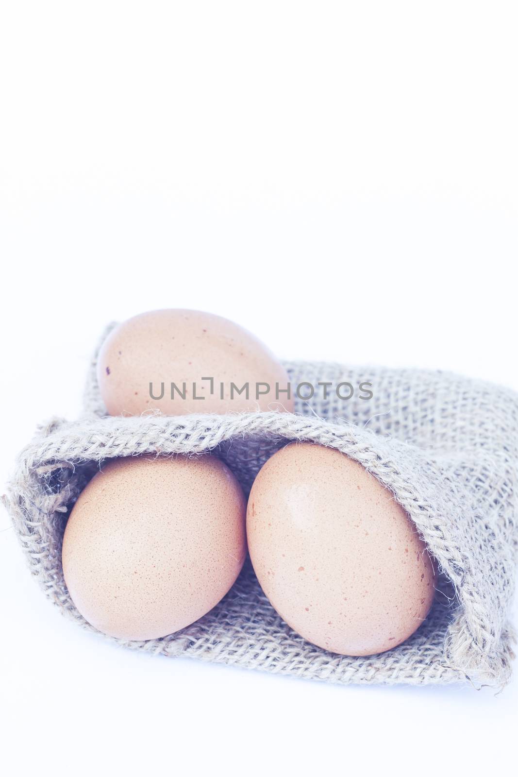 Eggs isolated on white background by punsayaporn