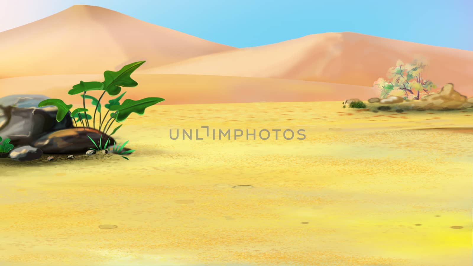 Lonely Plant in a Desert by Multipedia