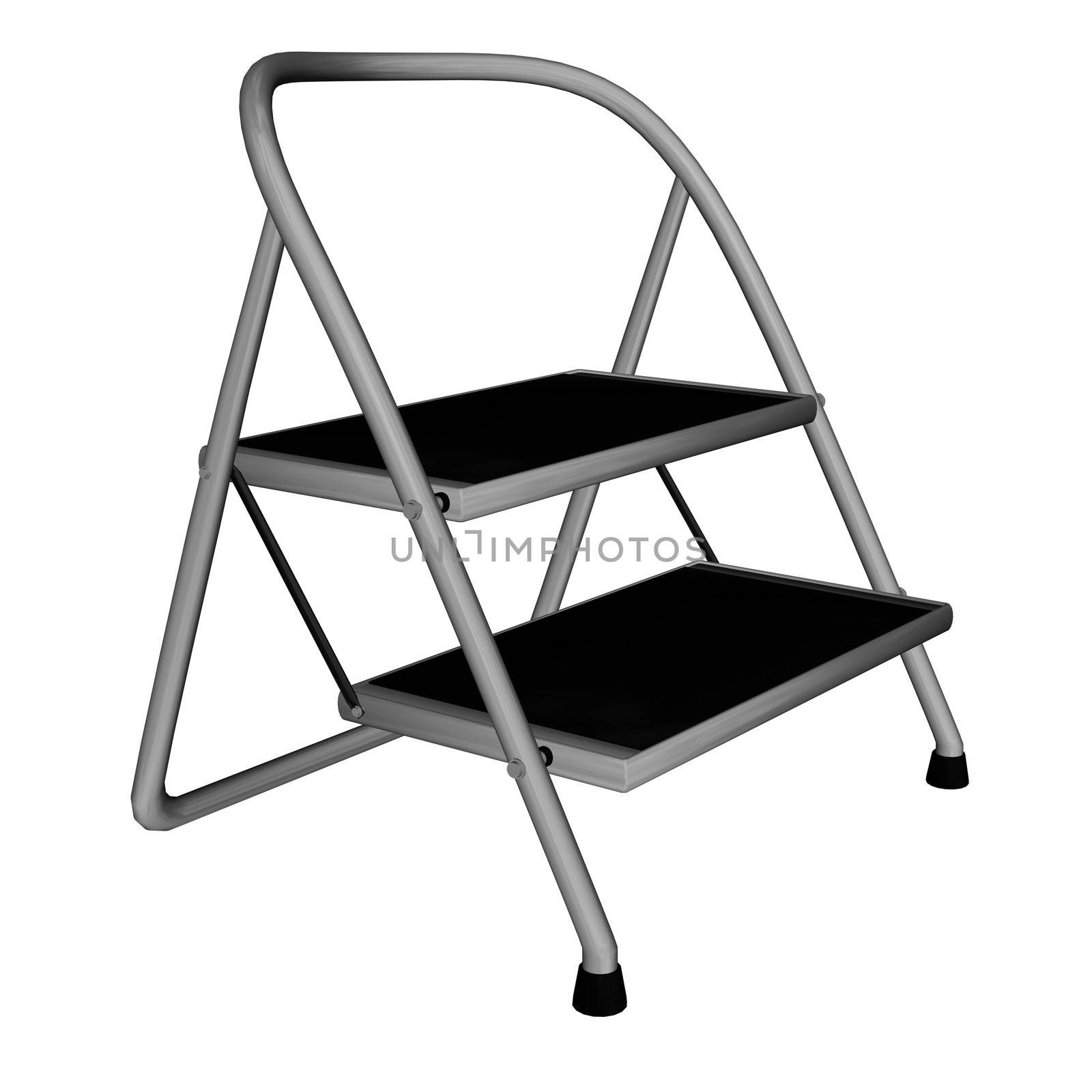 Stepladder isolated - 3D render by Elenaphotos21