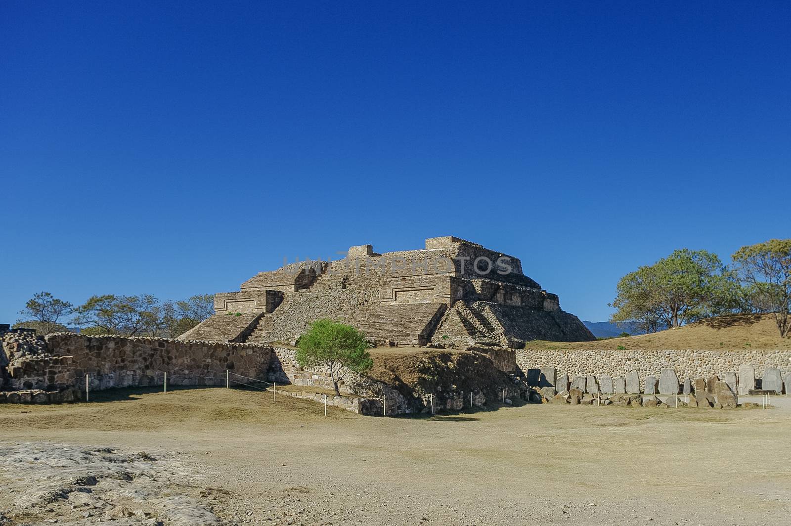 Monte Alban - the ruins of the Zapotec civilization in Oaxaca, Mexico
