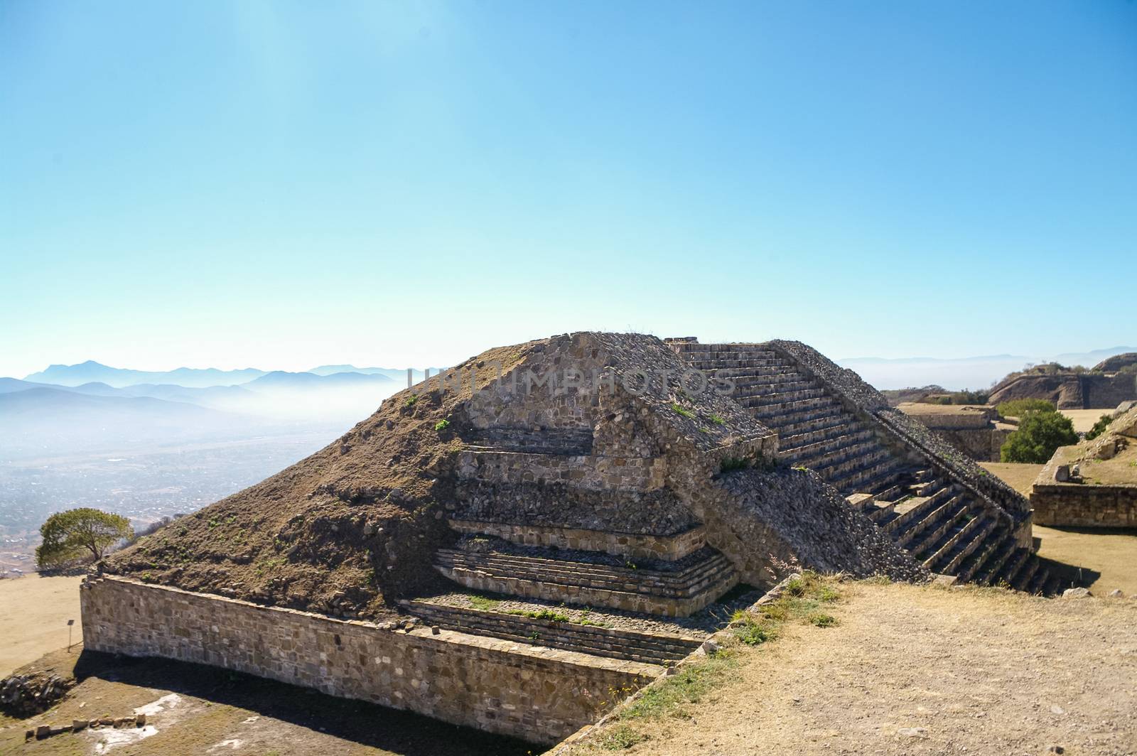 Monte Alban - the ruins of the Zapotec civilization in Oaxaca, Mexico