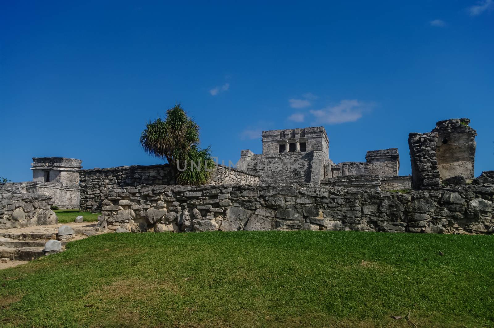 Tulum, Mayan Ruins Besides Caribbean Sea. Riviera Maya, Traveling America.