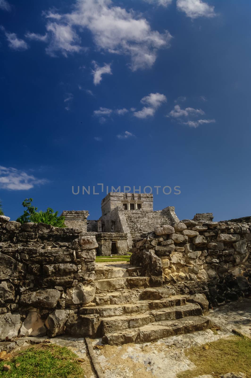 Tulum, Mayan Ruins Besides Caribbean Sea. Riviera Maya, Traveling America.