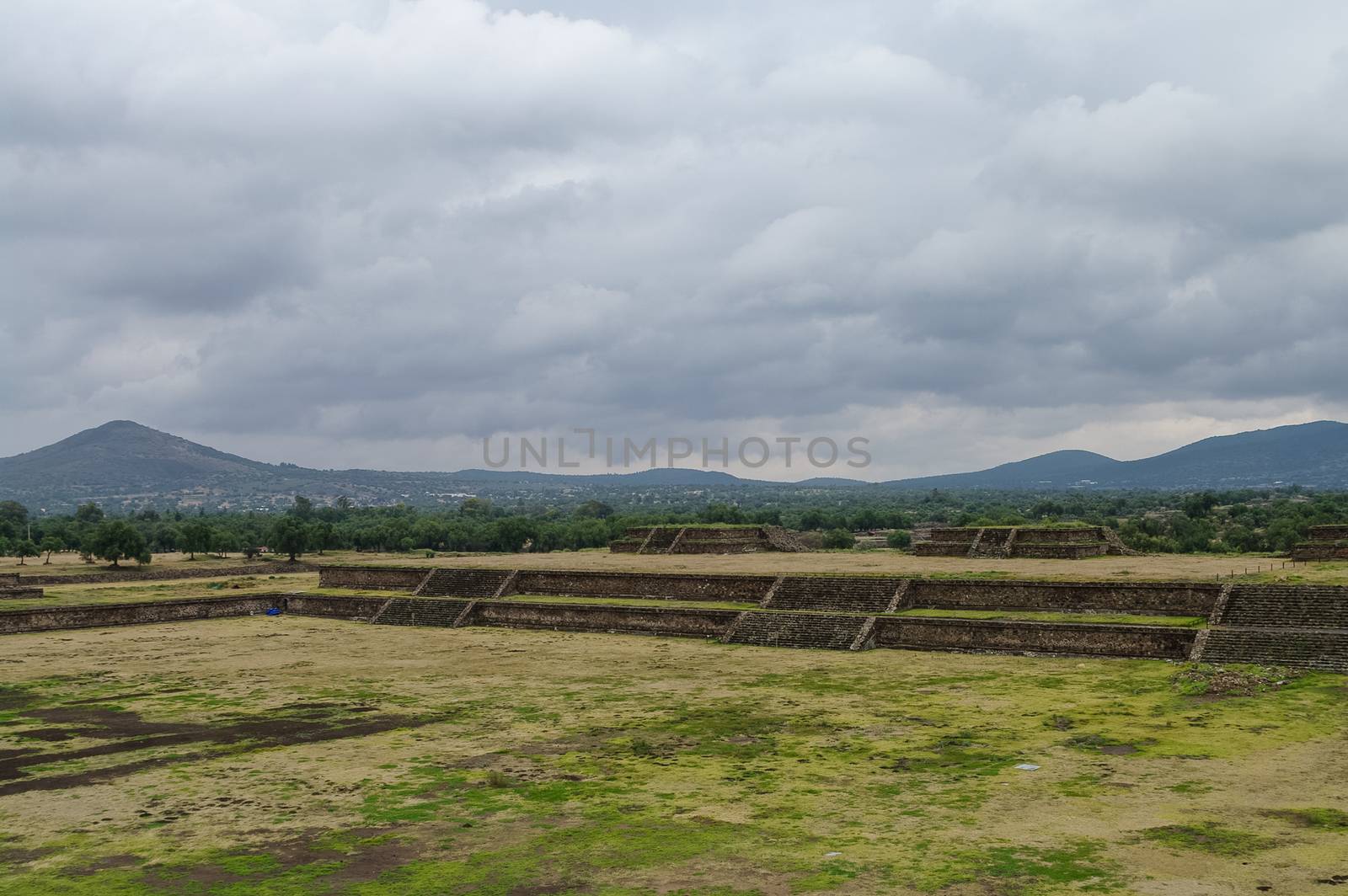 Stage in  Teotihuacan site, Mexico