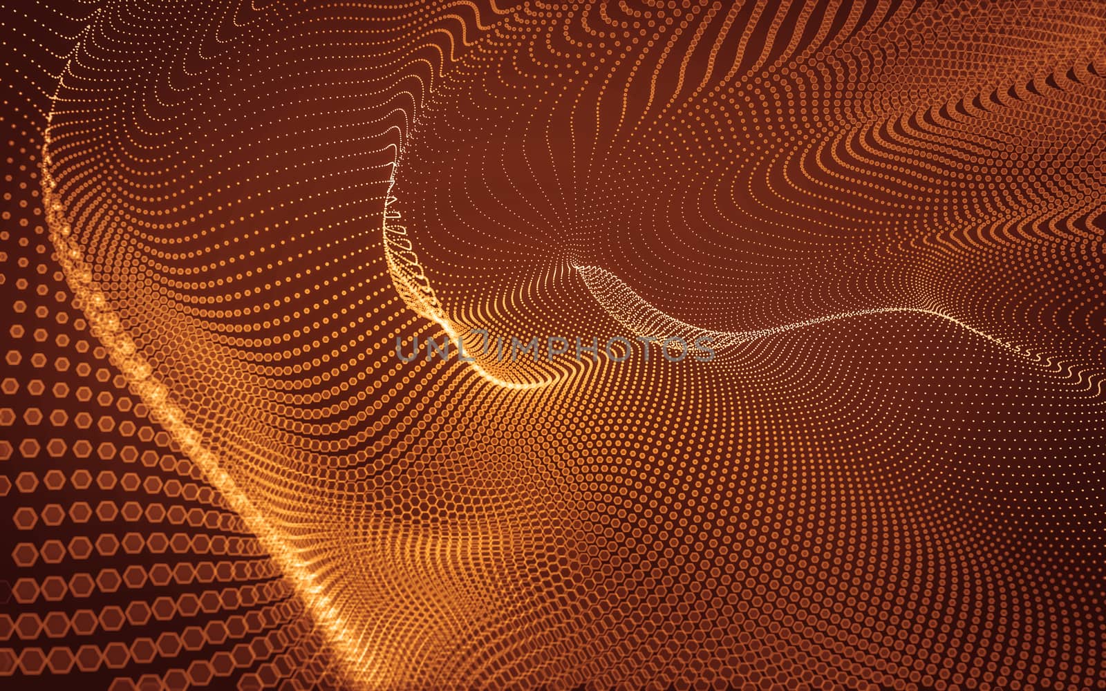 Abstract polygonal space low poly dark background with connecting dots and lines. Connection structure. 3d rendering