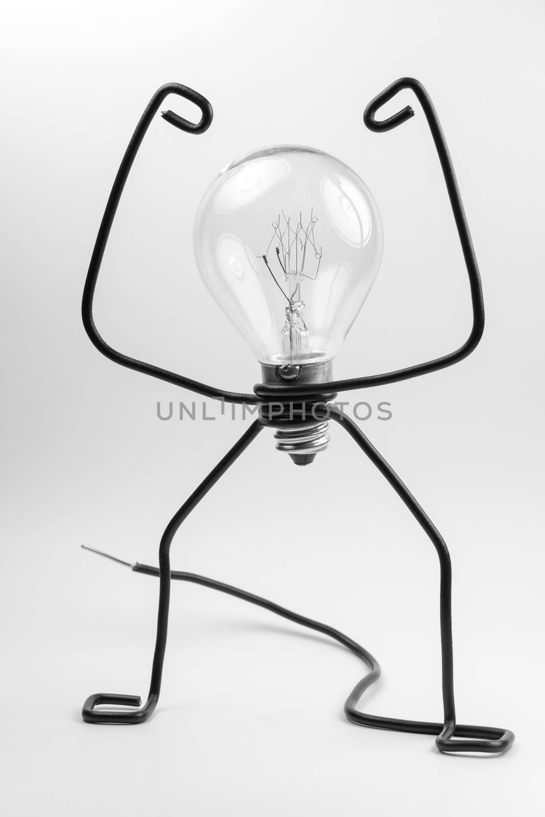 Fantasy figure of a light bulb and wire
 by Tofotografie