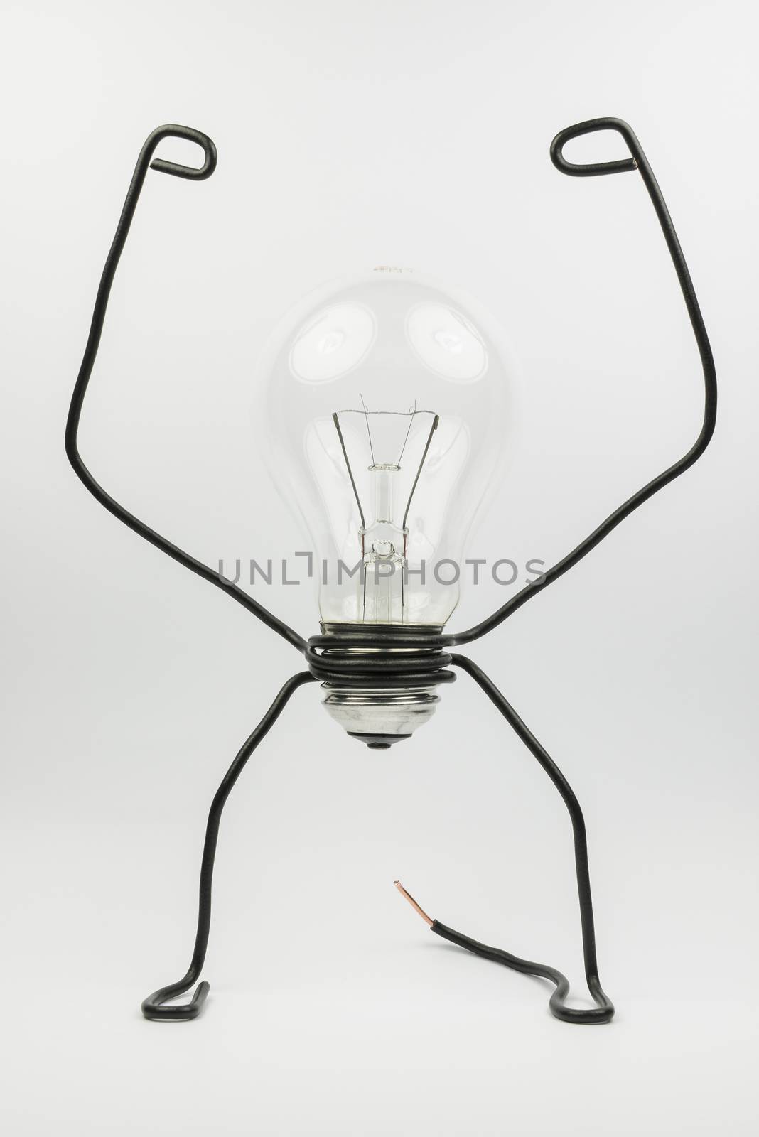 Fantasy figure of a light bulb and wire
 by Tofotografie