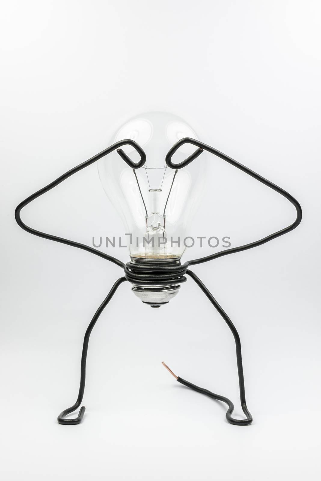 Fantasy figure of a light bulb and wire
 by Tofotografie