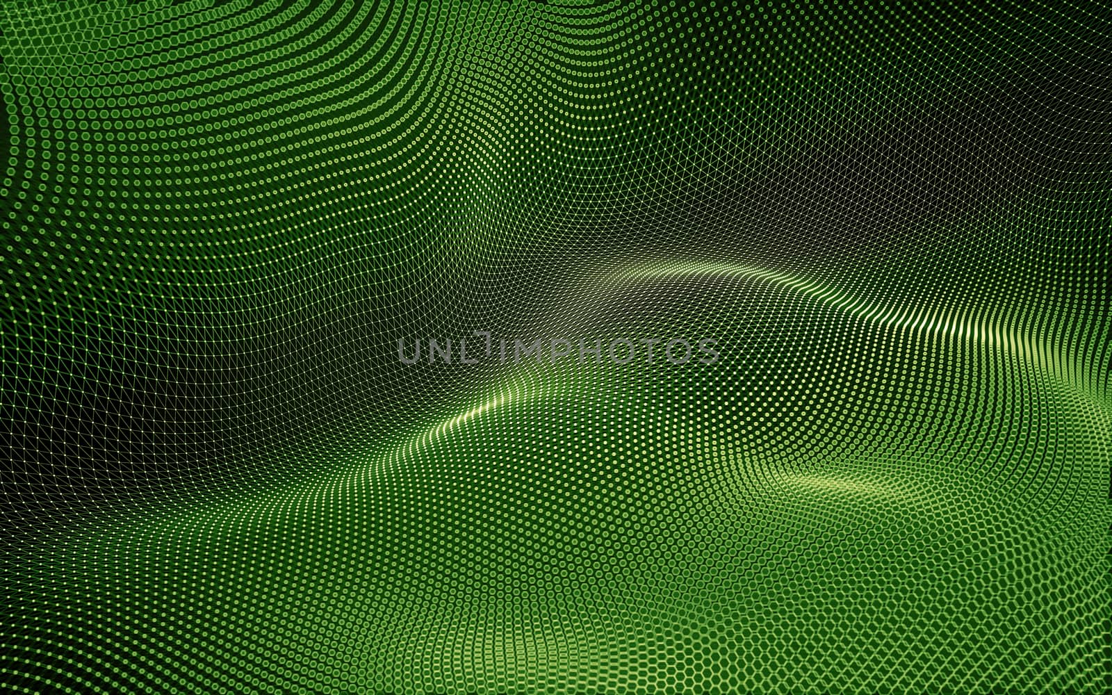 Abstract polygonal space low poly dark background with connecting dots and lines. Connection structure. 3d rendering