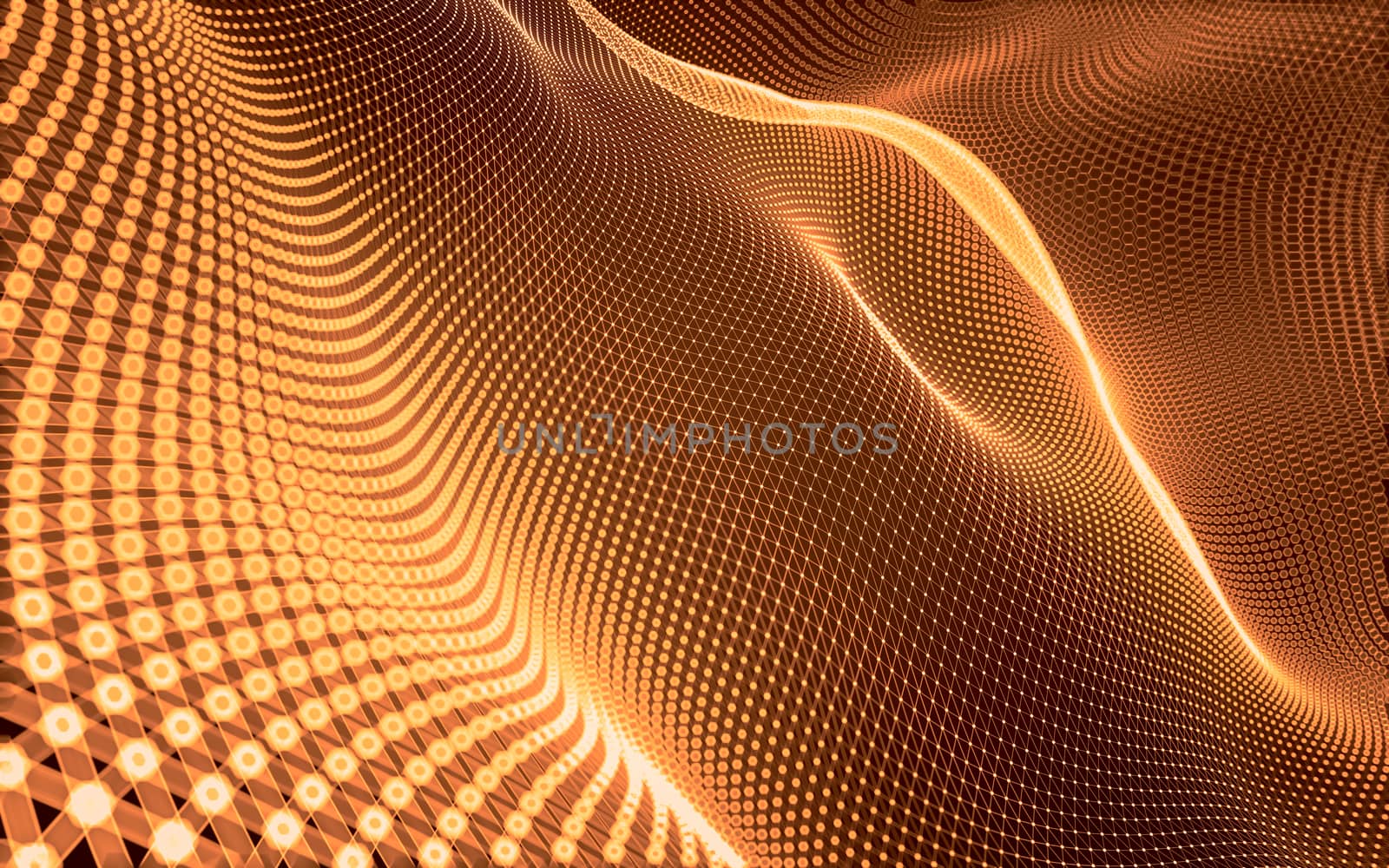 Abstract polygonal space low poly dark background with connecting dots and lines. Connection structure. 3d rendering