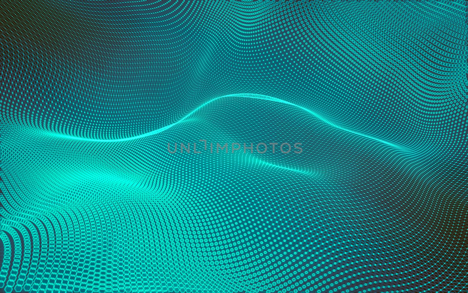 Abstract polygonal space low poly dark background, 3d rendering by teerawit