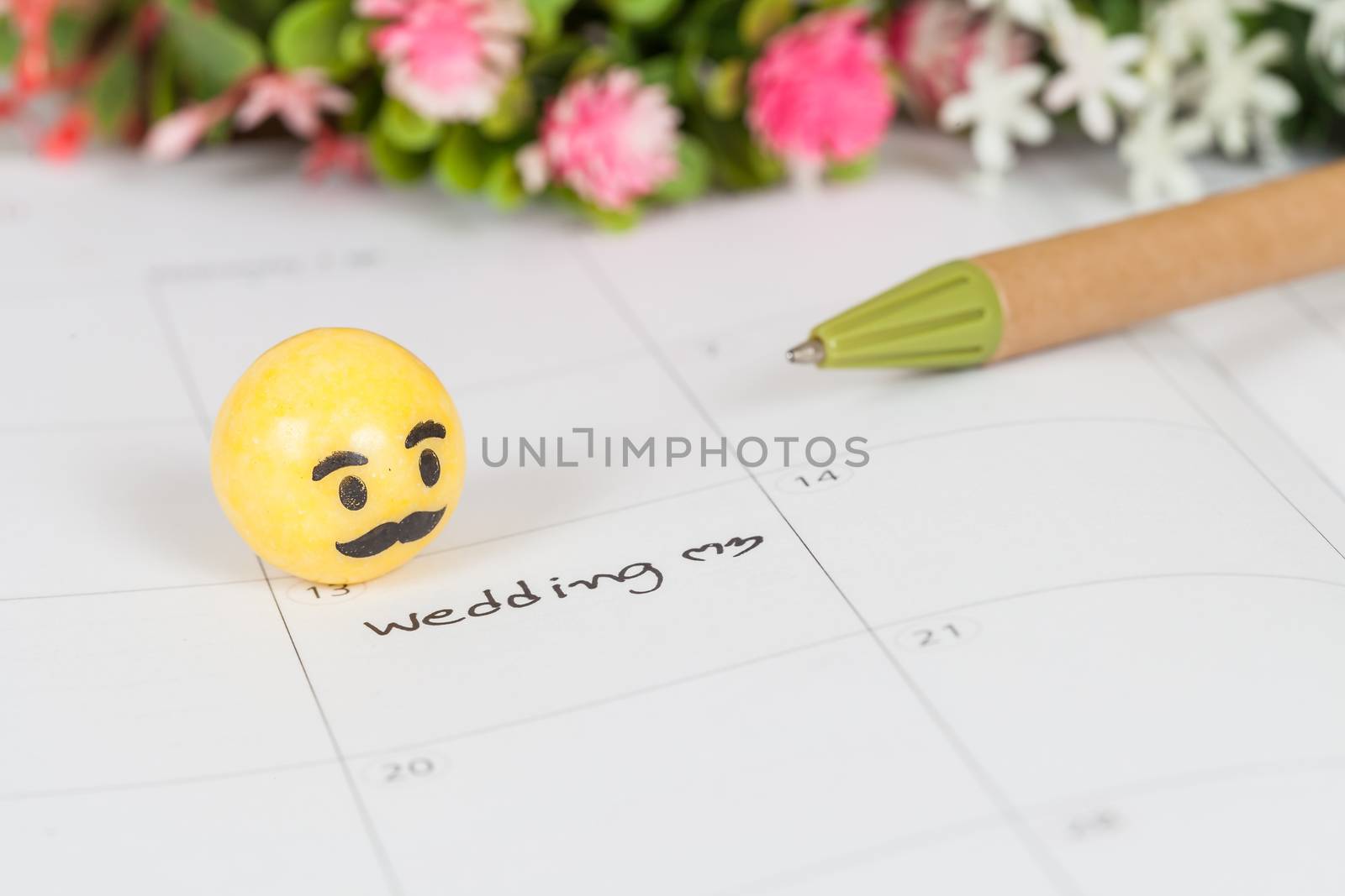 Reminder Wedding day in calendar