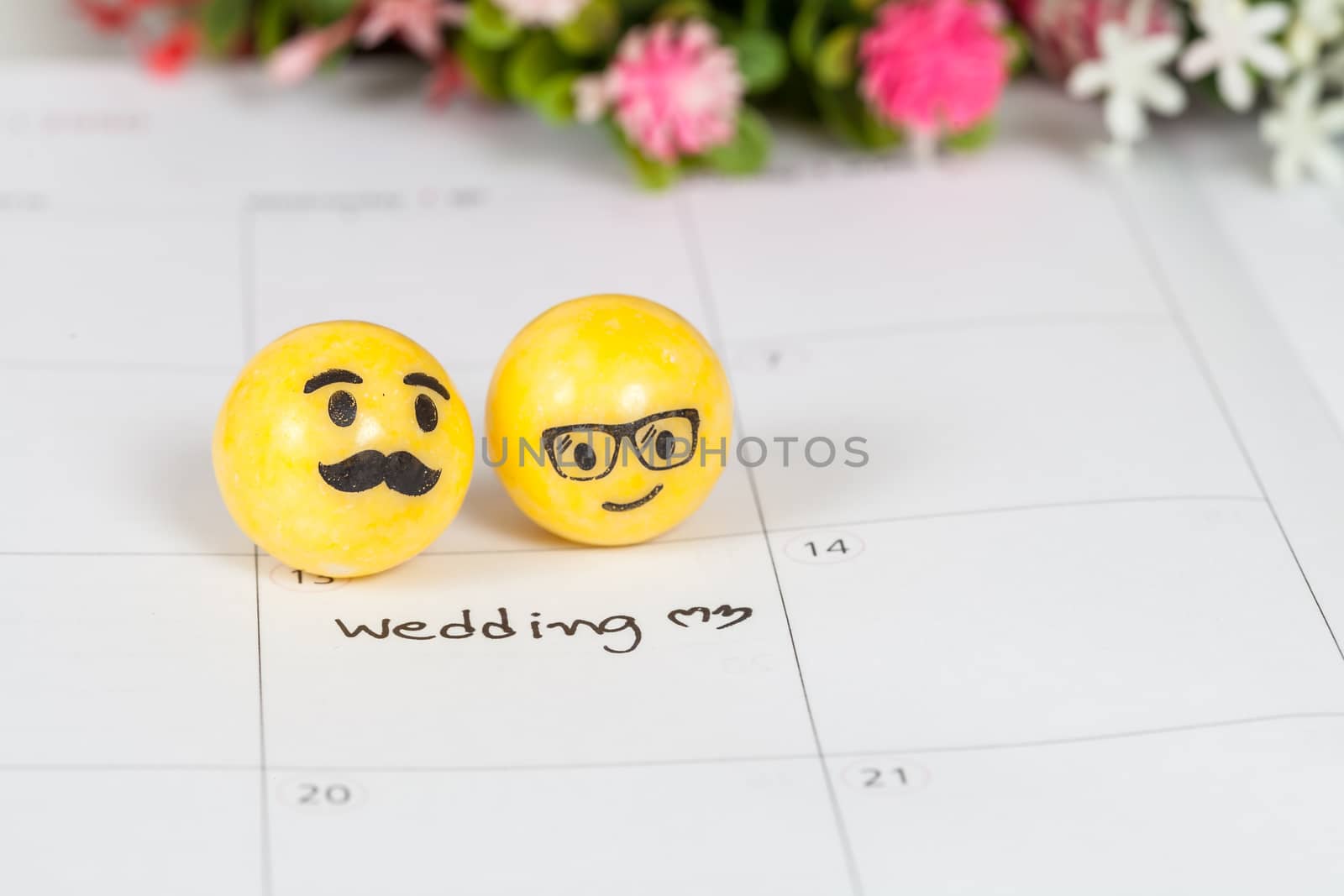 Reminder Wedding day in calendar