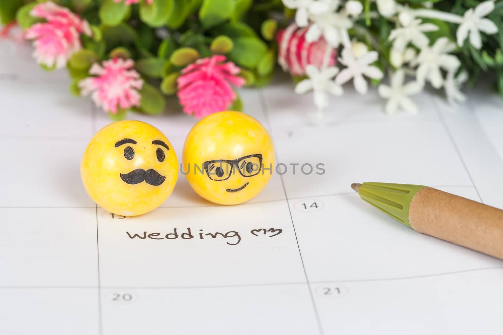 Reminder Wedding day in calendar