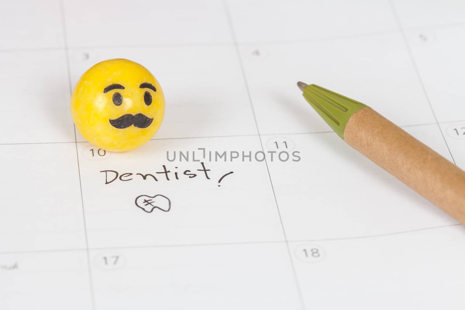 Reminder "Dentist appointment" in calendar 