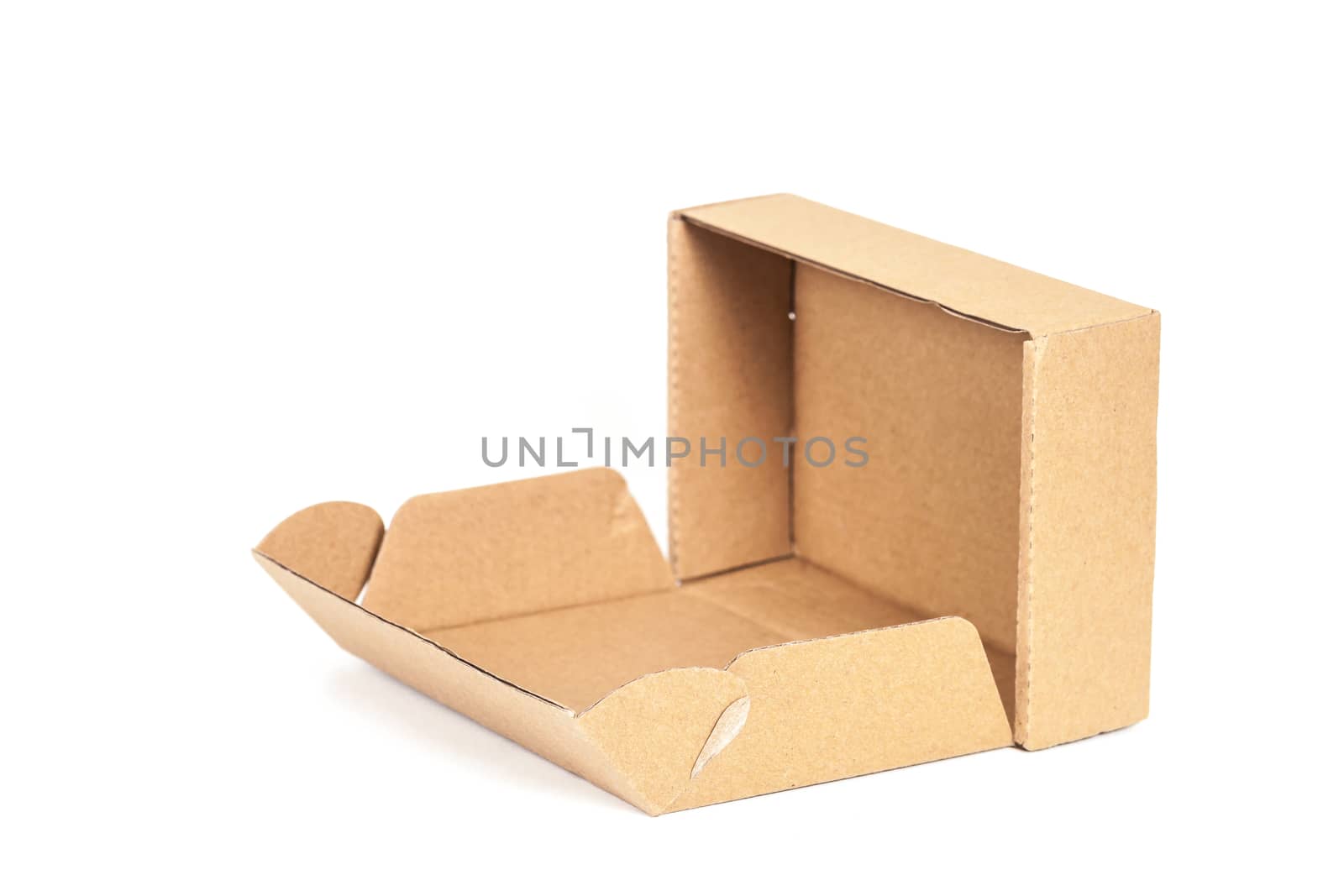 cardboard box , isolated on a white background.