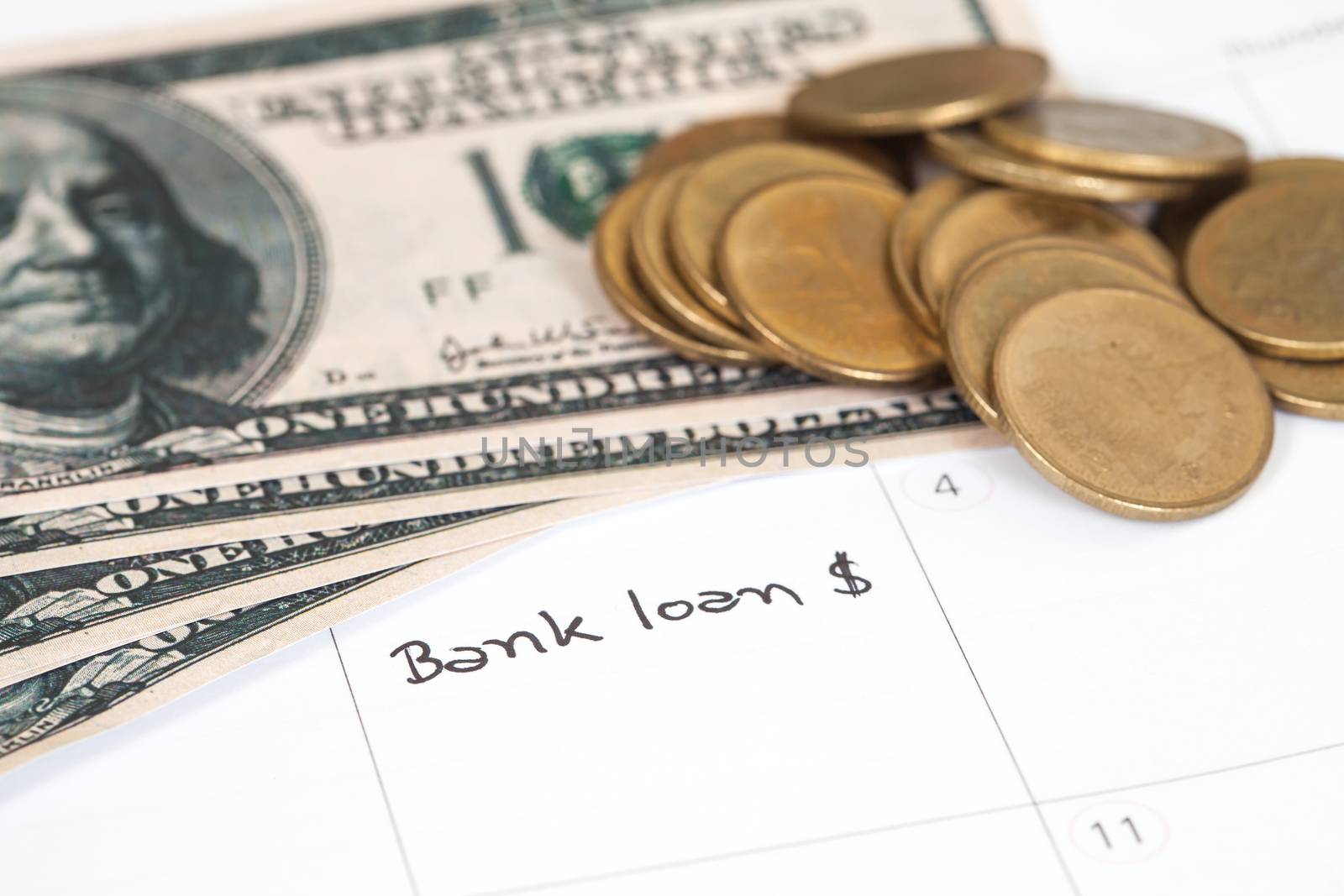 Reminder "bank loan" in calendar