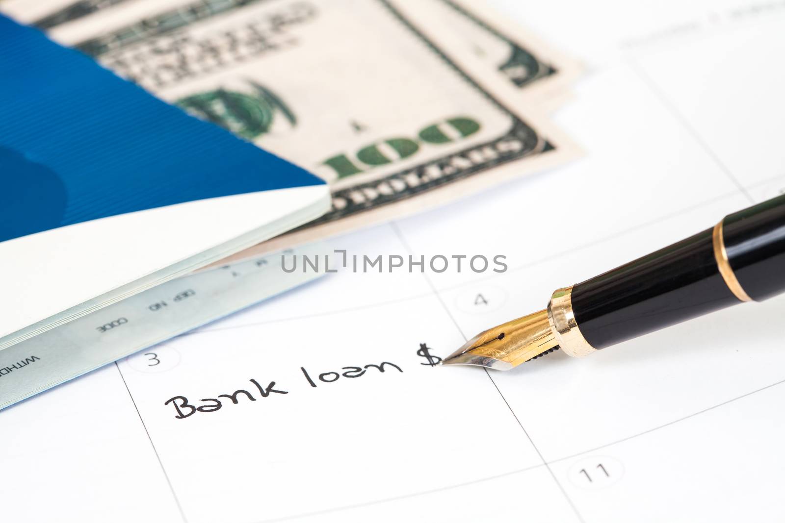 Reminder "bank loan" in calendar