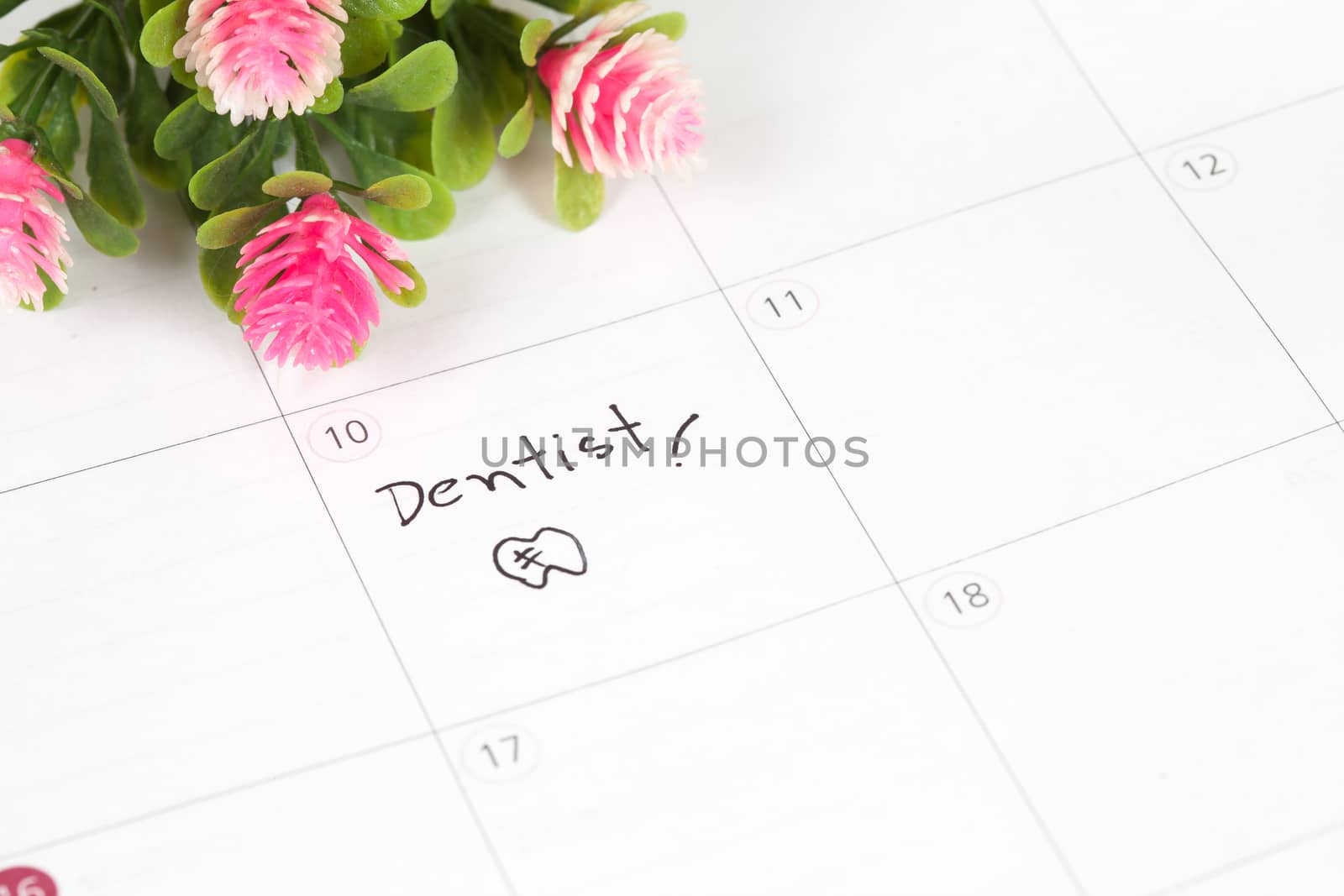 Reminder "Dentist appointment" in calendar 