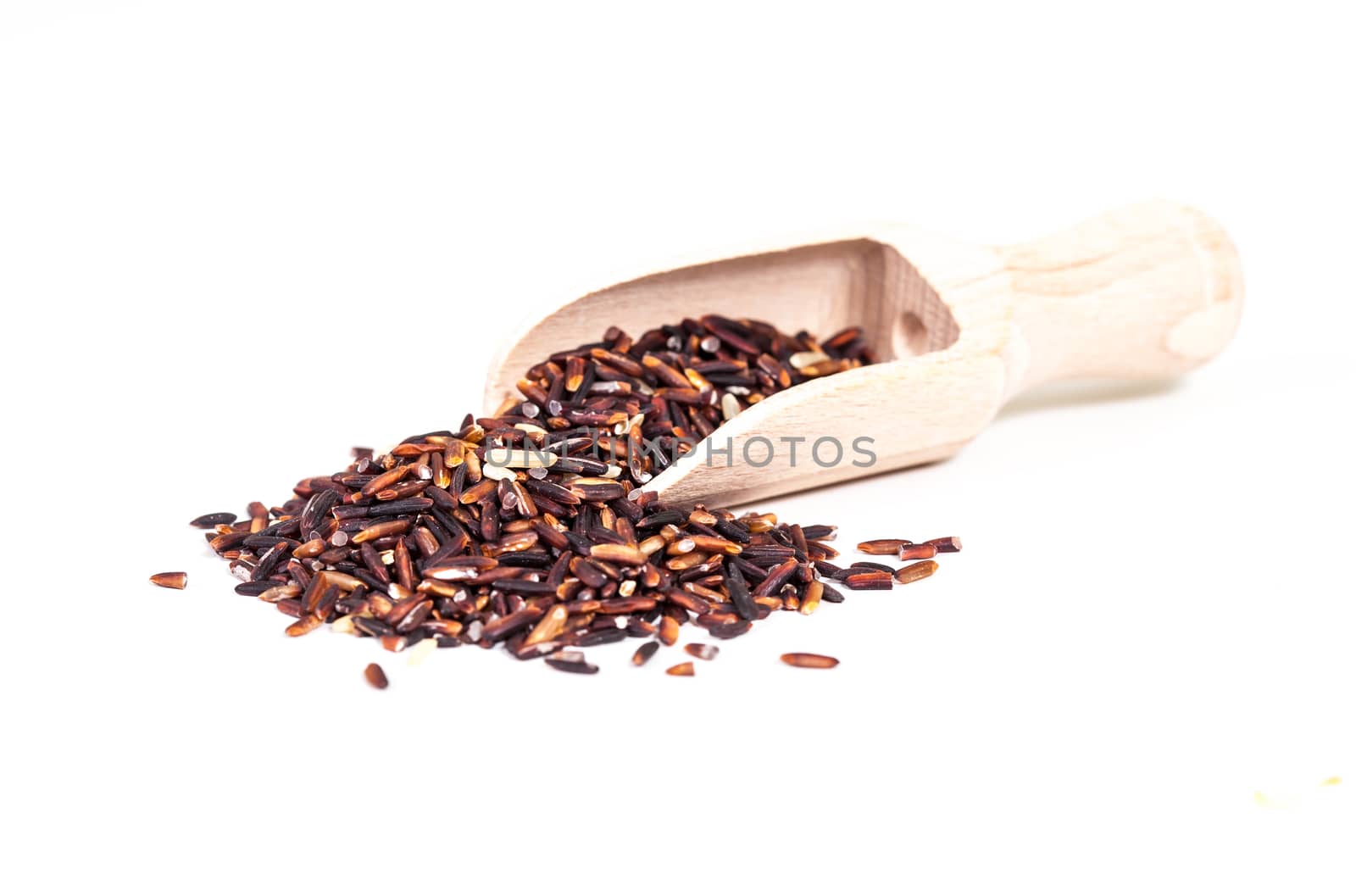 Rice berry on white background