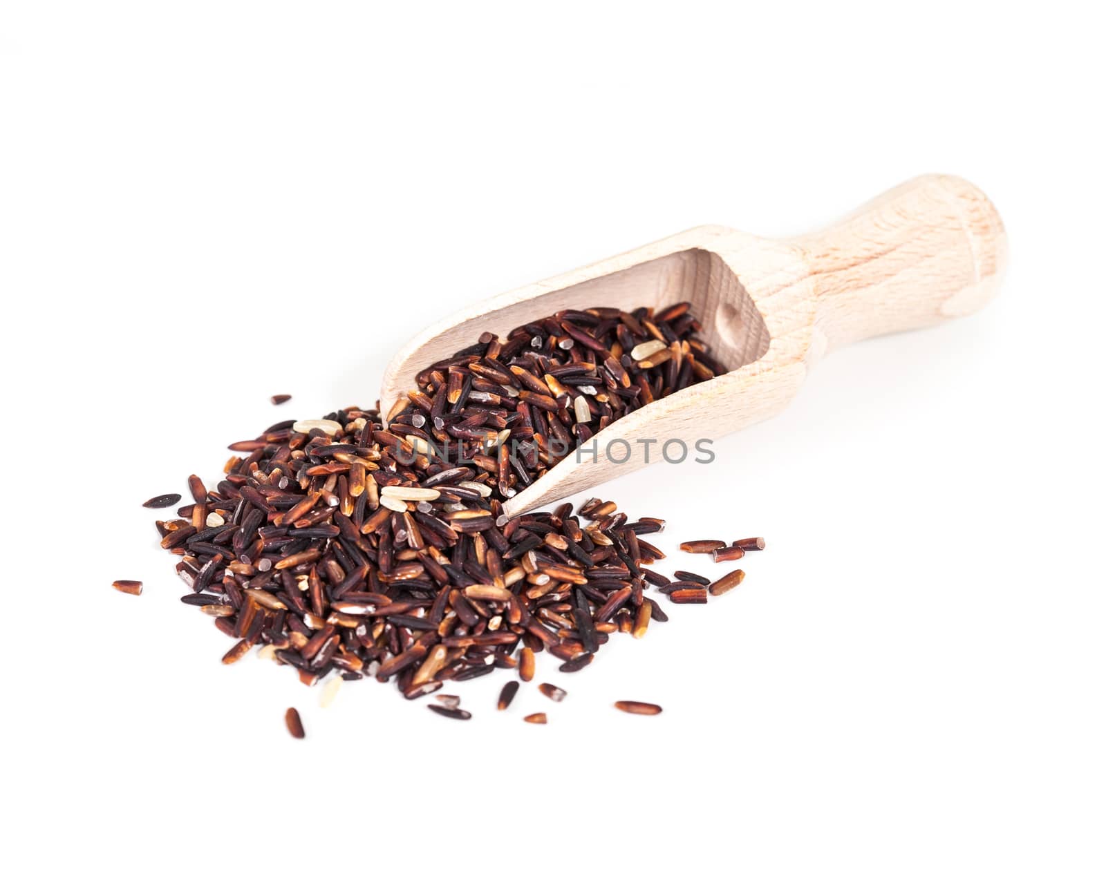 Rice berry on white background