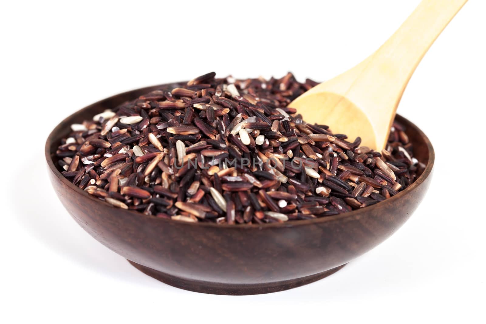 Rice berry on white background
