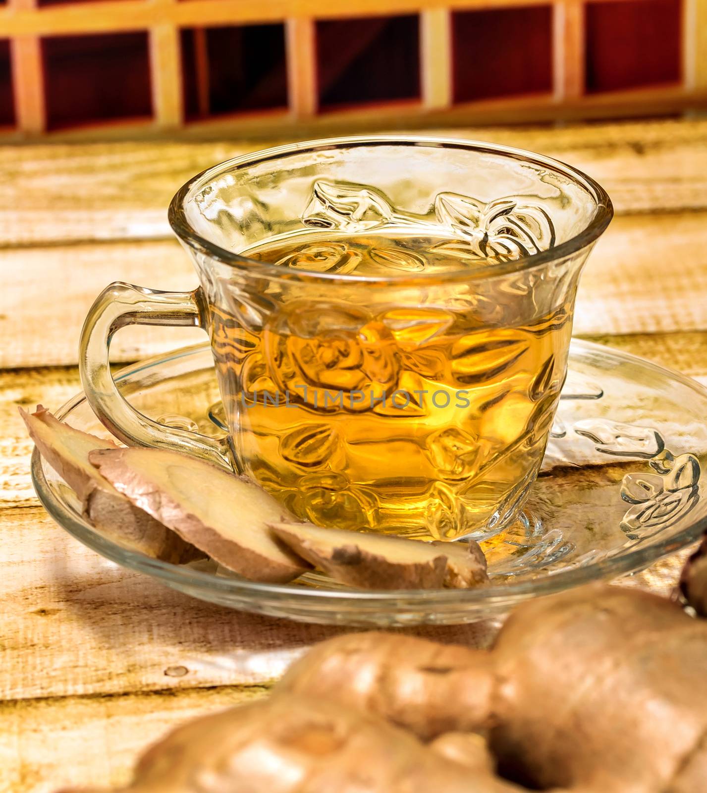 Refreshing Ginger Tea Representing Teas Organics And Spices