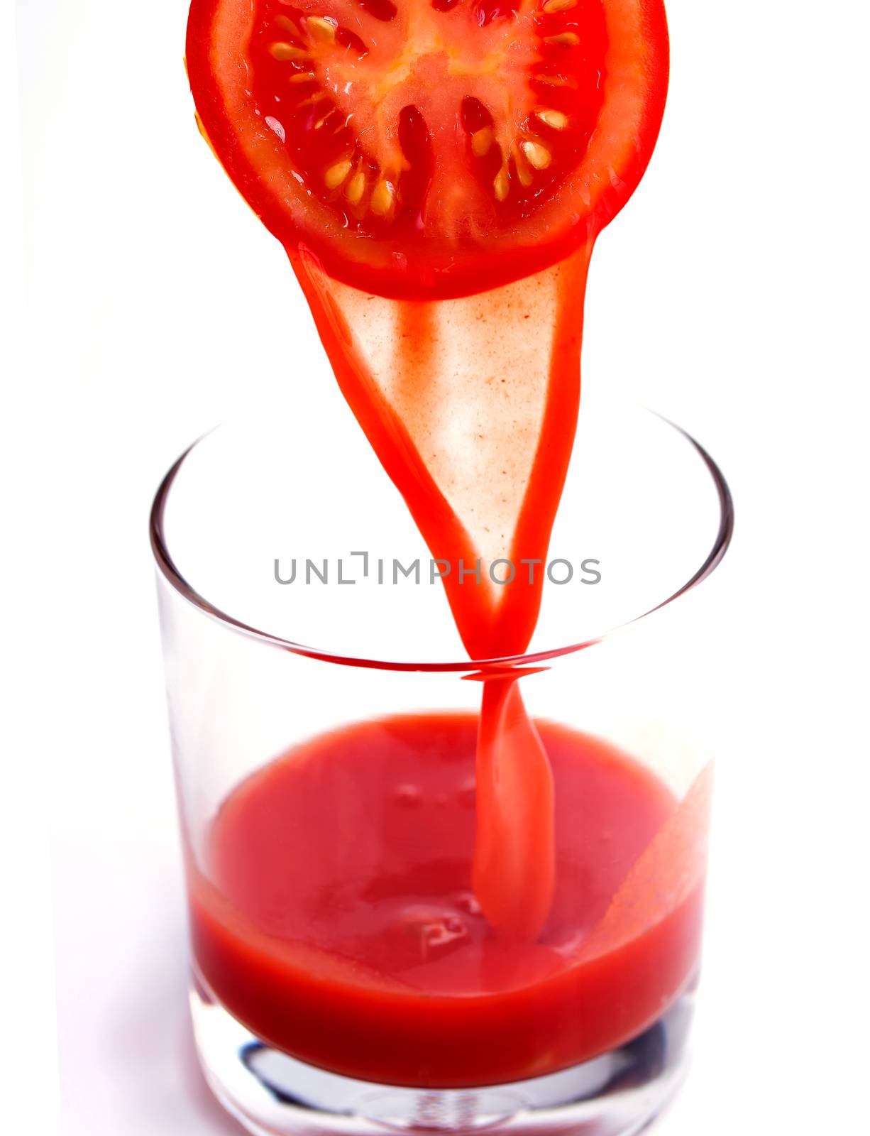 Tomato Juice Glass Representing Refresh Refreshment And Thirsty