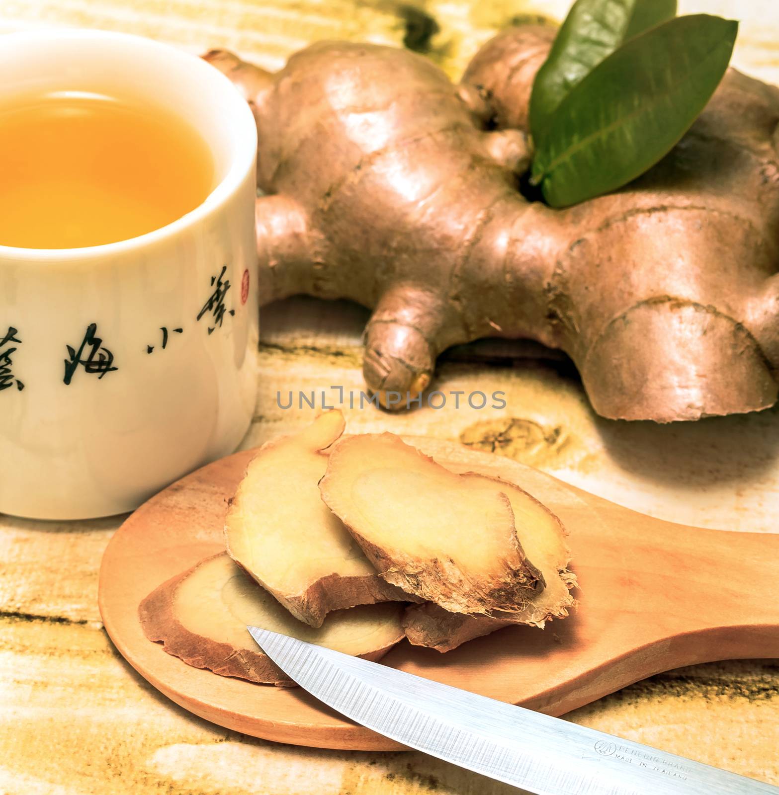 Fresh Ginger Tea Meaning Refreshes Refreshed And Refreshment