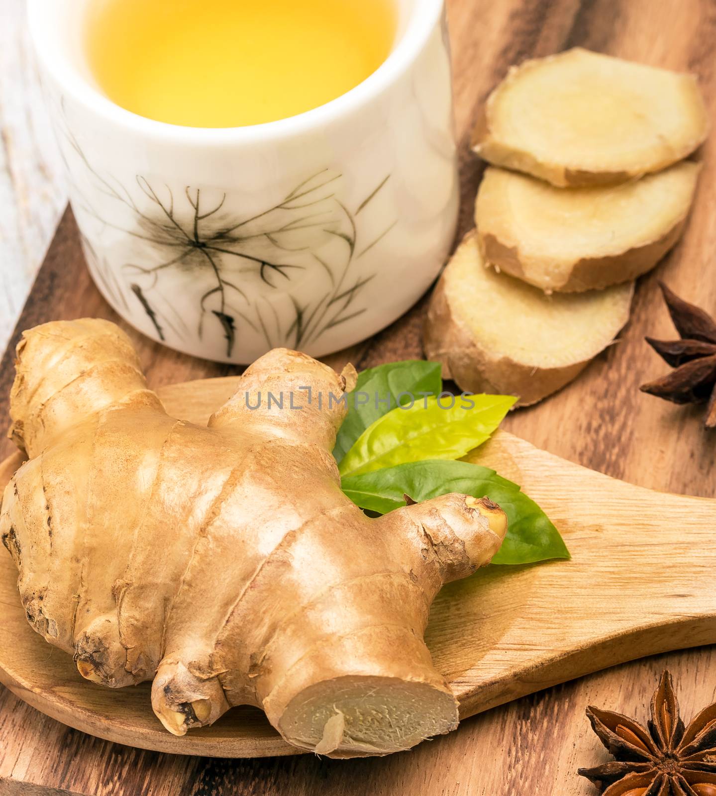 Healthy Ginger Tea Represents Refreshment Herbals And Wellness  by stuartmiles
