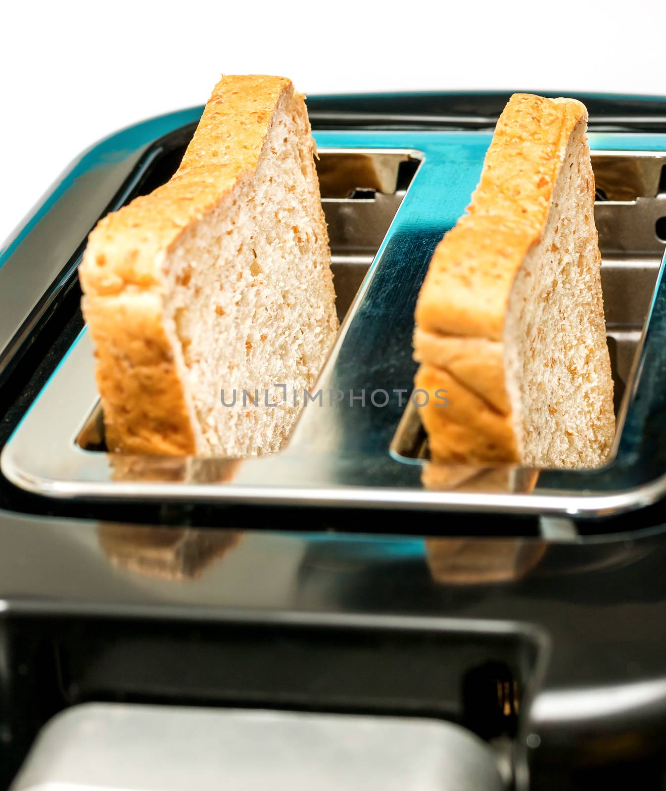 Bread Toaster Representing Meal Time And Food