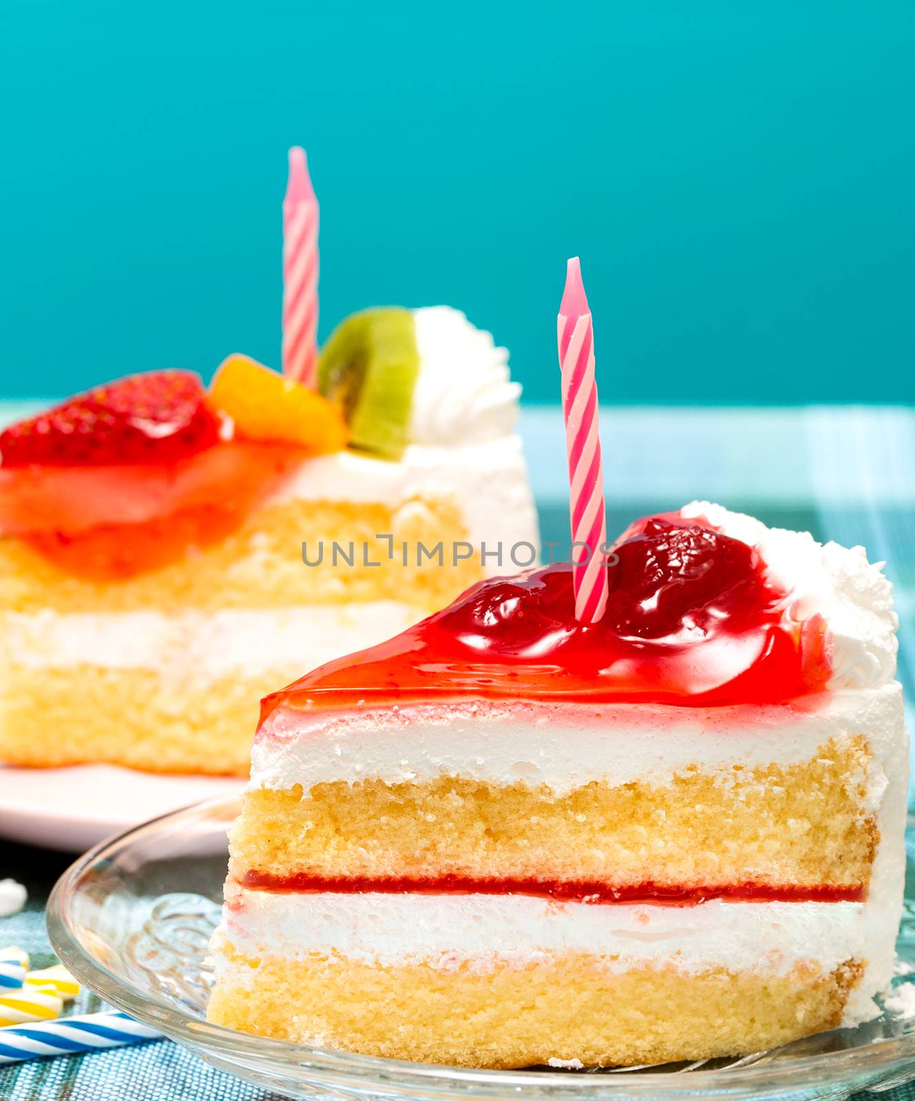 Cakes For Birthday Indicating Slices Cafes And Celebrations