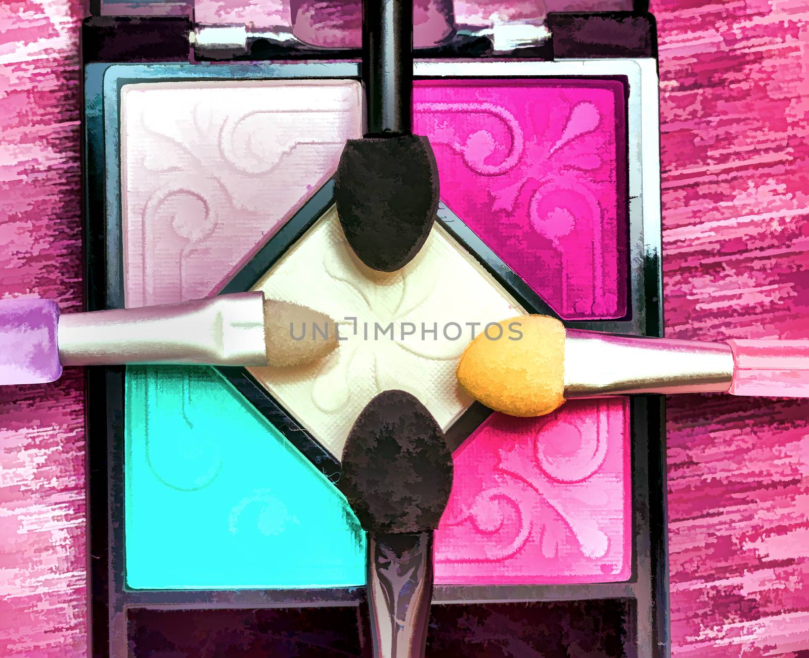 Eye Makeup Brushes Showing Beauty Products And Makeups