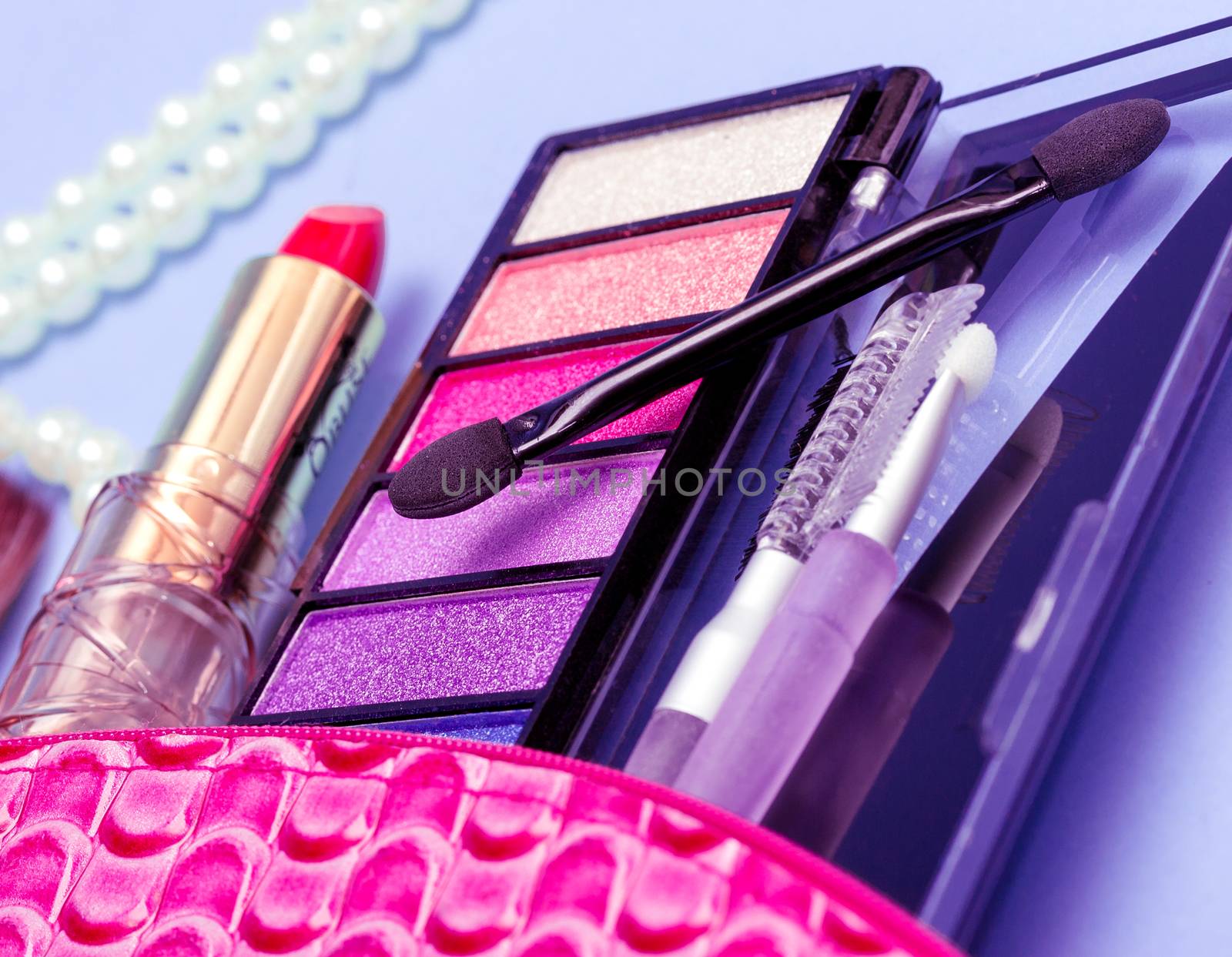 Eye Shadow Showing Makeup Kit And Makeups