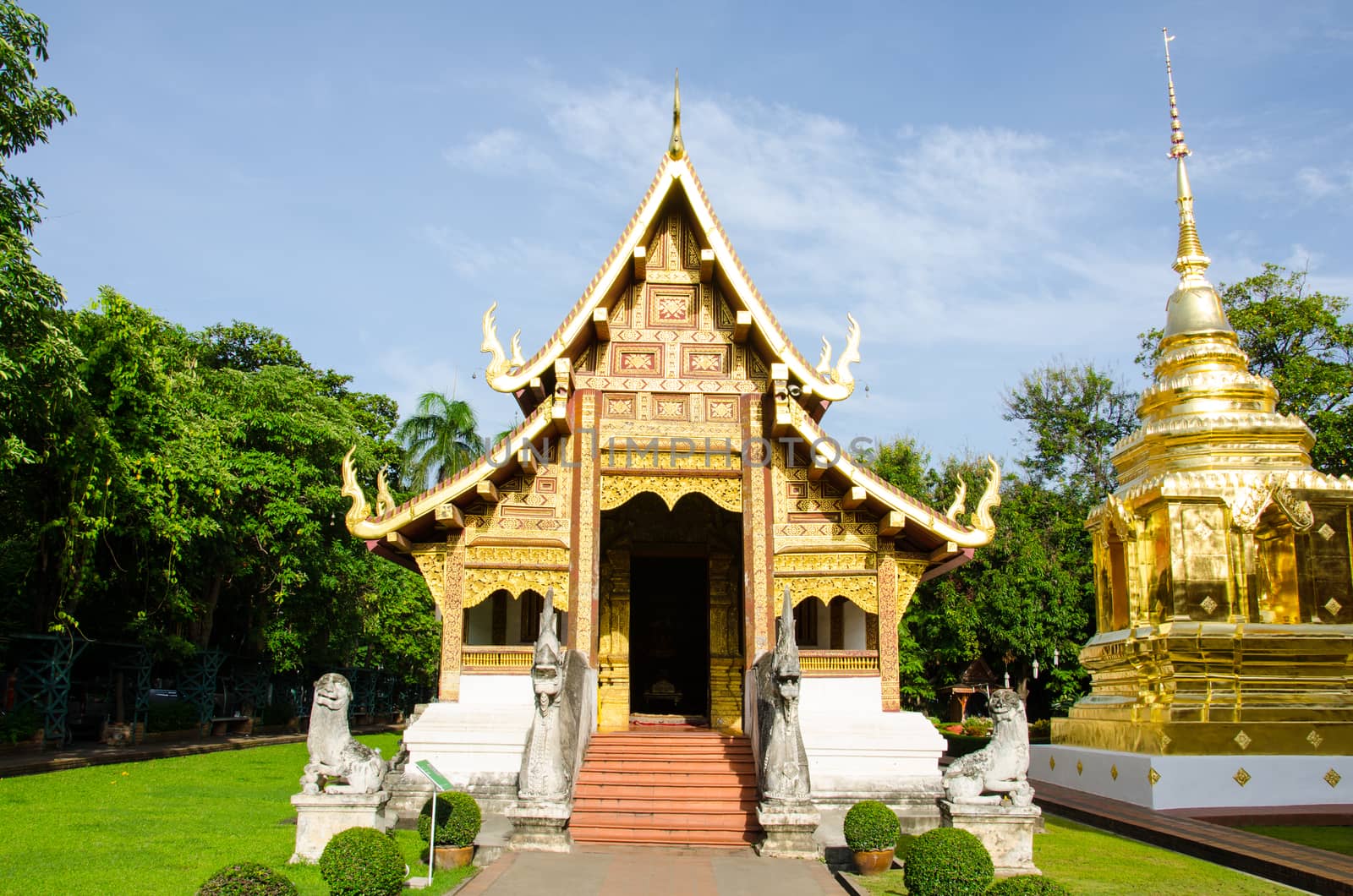 phra sing temple is the most famous temple in chiangmai , thailand by migrean