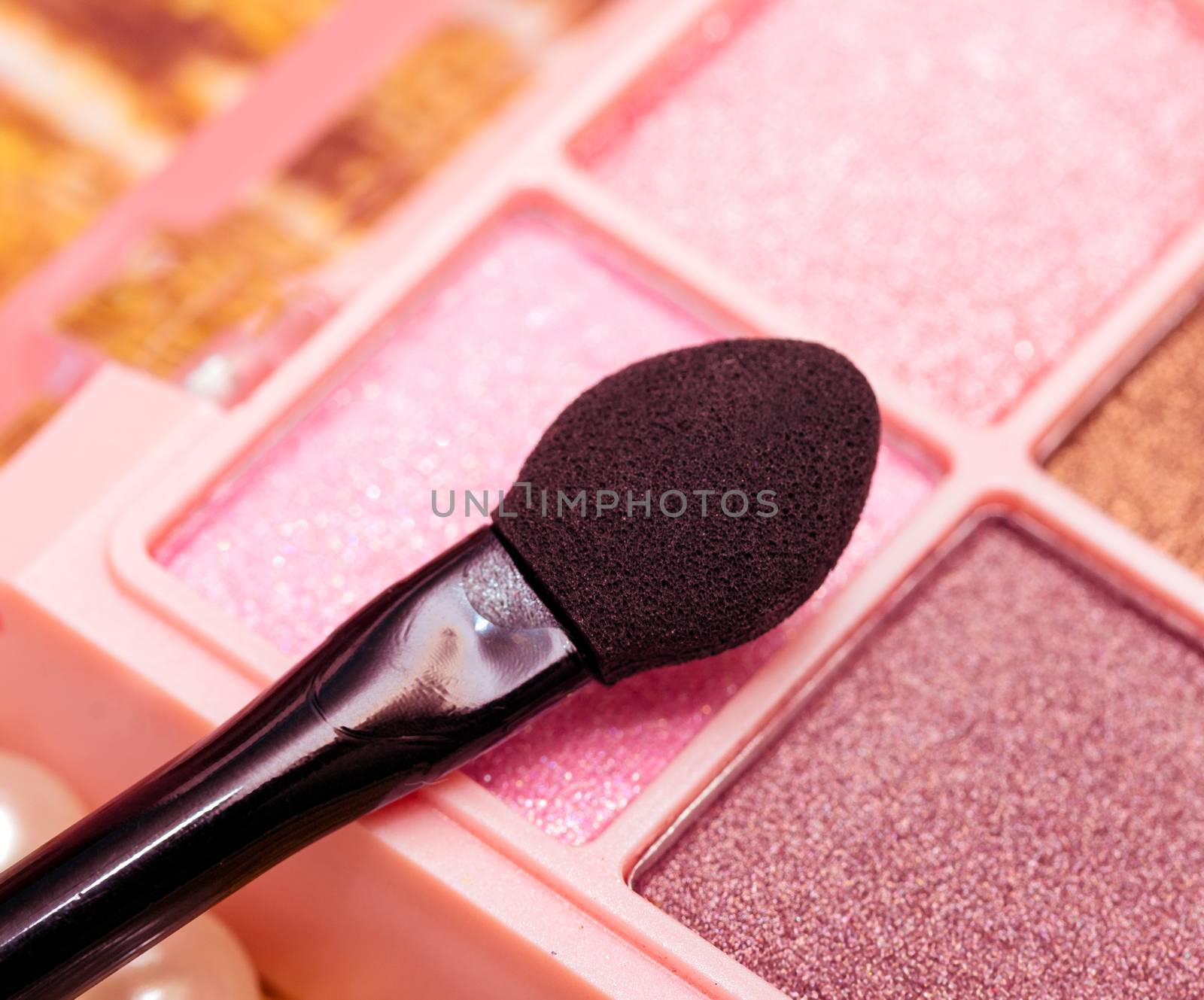 Eye Makeup Brush Representing Glamour Make-Ups And Applicator