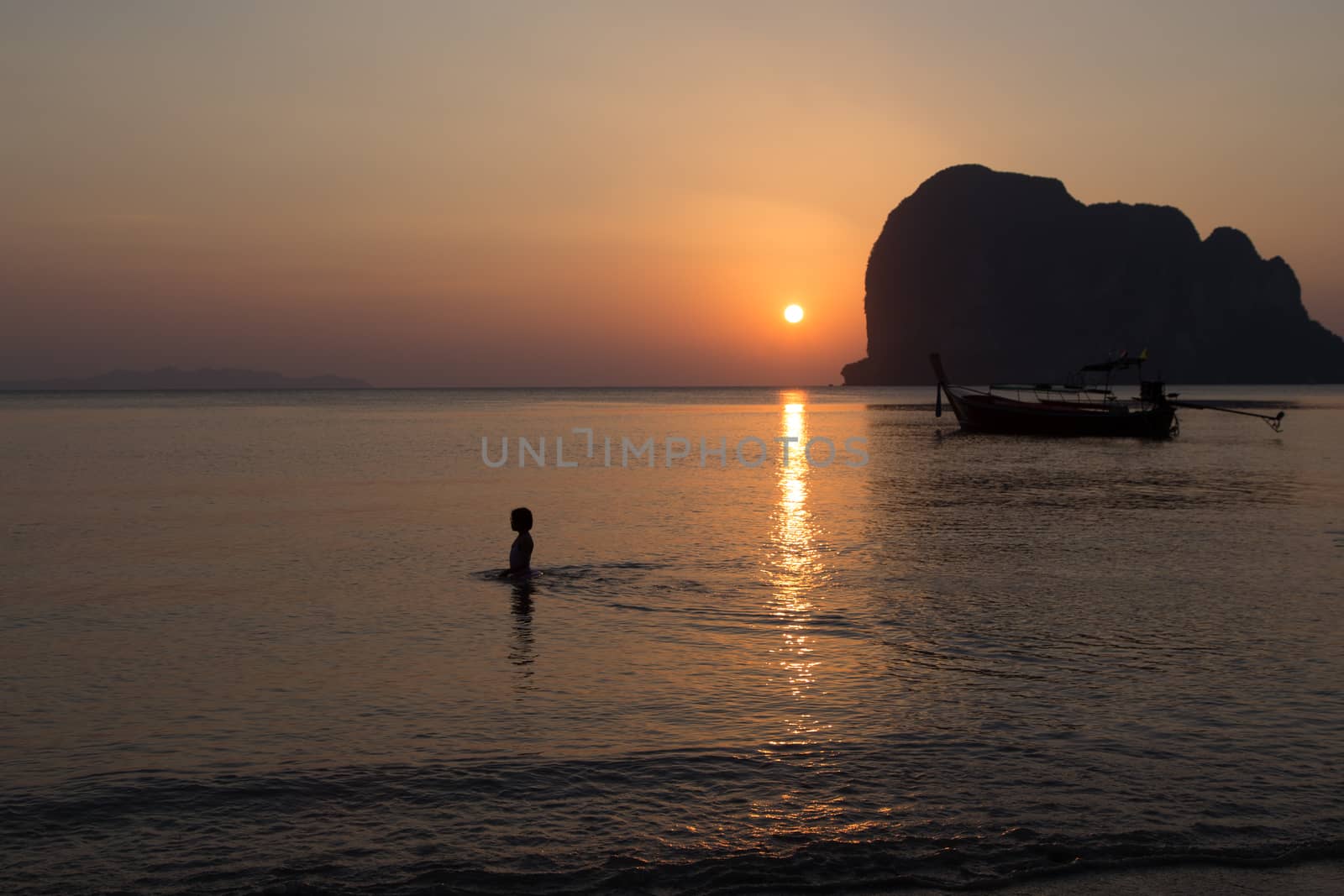 Sunset at Pak-Meng Beach of Trang - Thailand by ngarare