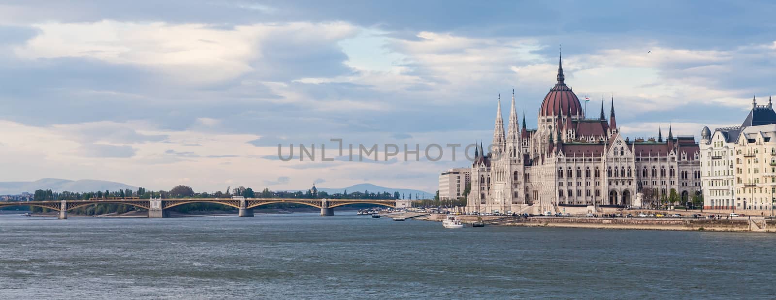 The Hungarian Parliament Building, a notable landmark of Hungary and a popular tourist destination of Budapest.